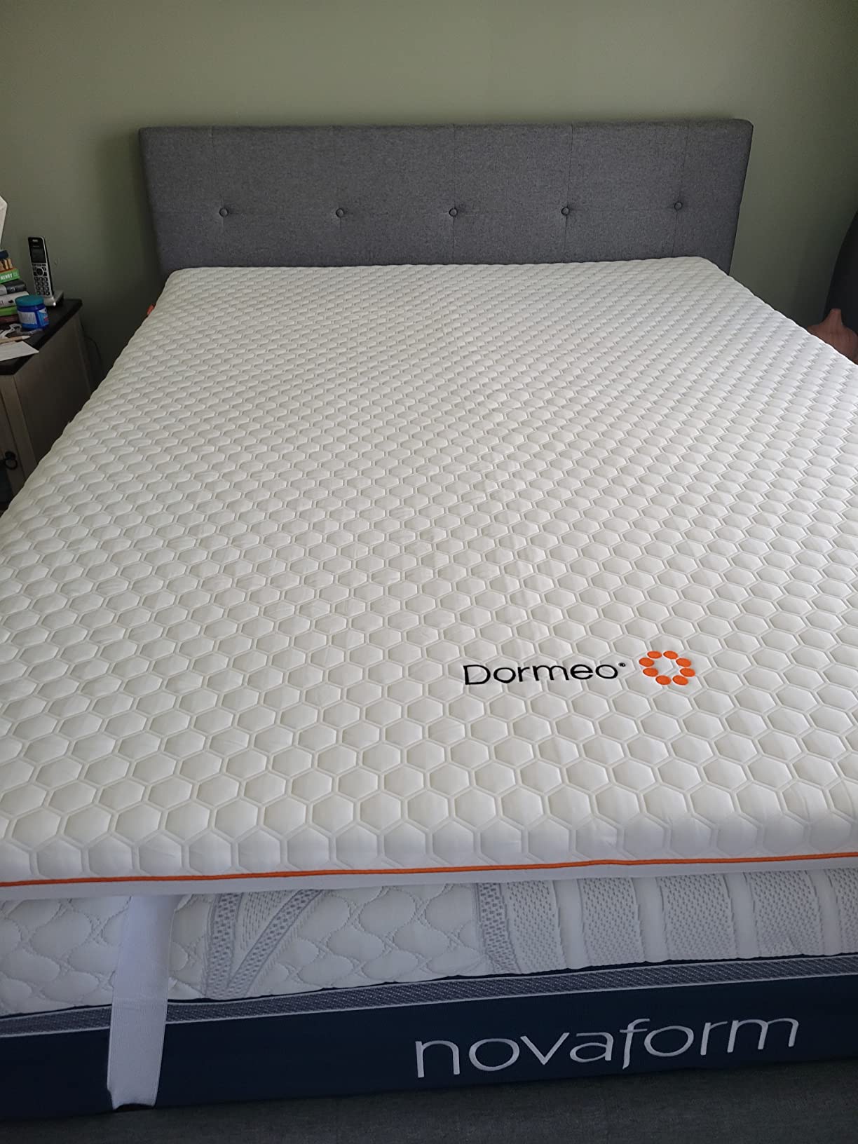 Dormeo Premium Queen Breathable Mattress Topper - Octaspring | 3-Zone Octaspring Springs, Relieves Pressure Points For Back Support, Anti-Slip Bottom, Topper Only, Mattress Not Included customer photo 2