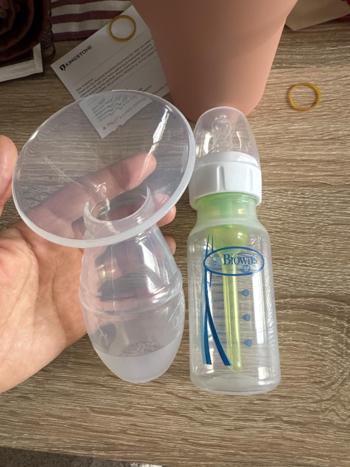 Dr. Brown's One-Piece Breast Pump with Baby Bottle and Travel Bag customer photo 2