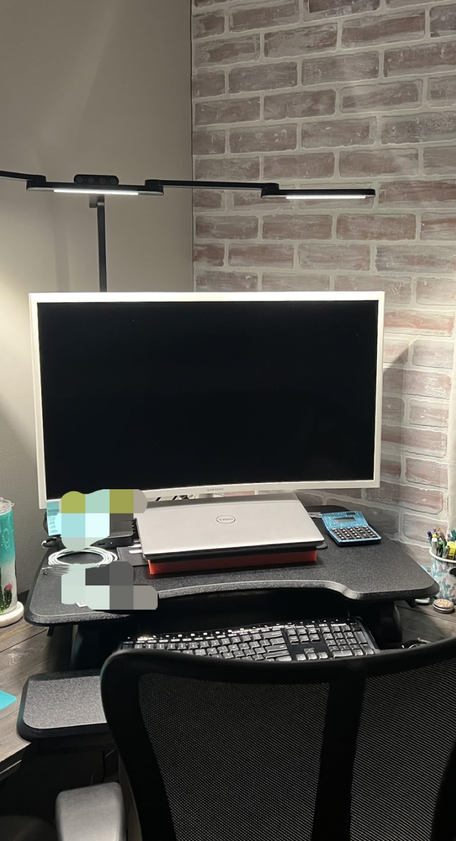 Vari - VariDesk Essential 30 - Two-Tier Standing Desk Converter for Home Office - Adjustable Sit Stand Desk with 11 Height Settings - Standing Desk Riser for Monitor & Accessories - 30