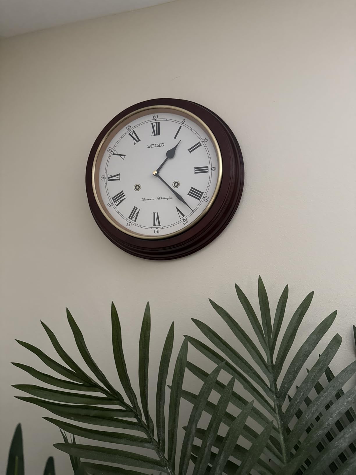 SEIKO QXH202ZLH Alder Wood Wall Clock with Dual Quarter Hour Chimes, Brown, 12 Inch customer photo 1