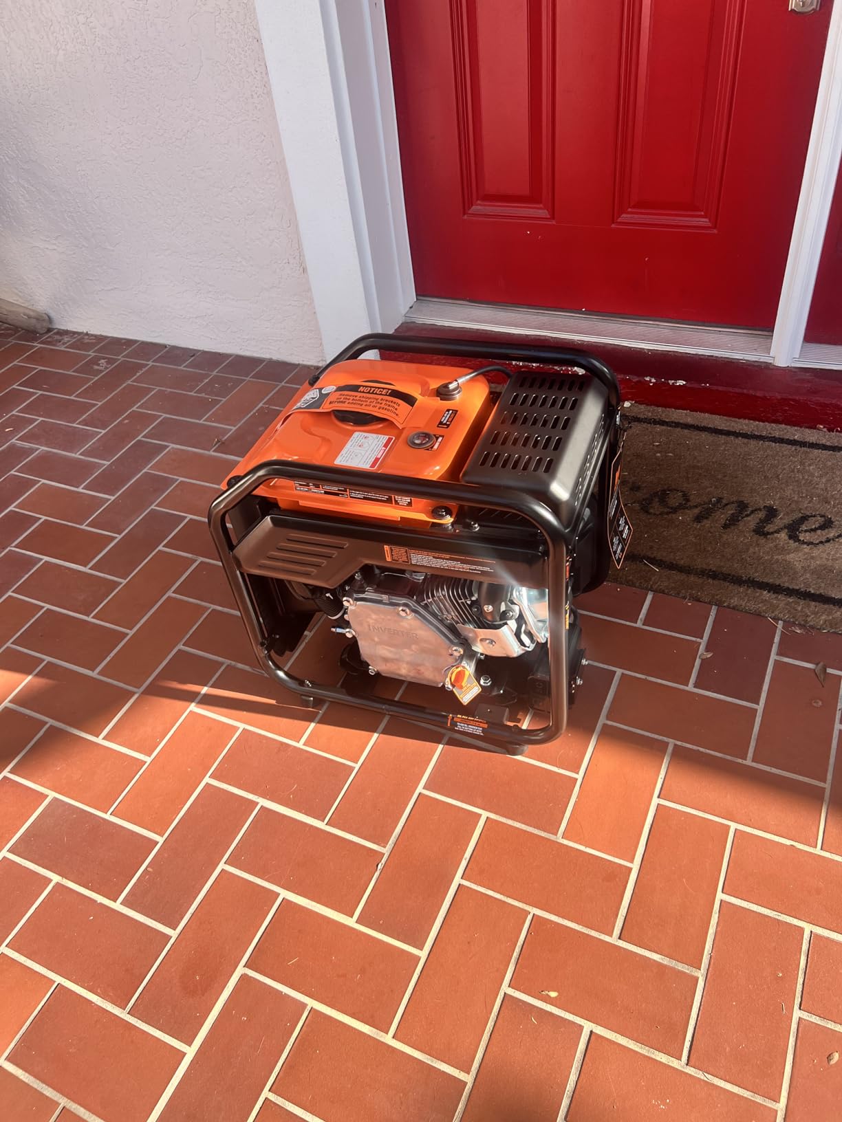 WEN GN400i RV-Ready 4000-Watt Open Frame Inverter Generator, CARB Compliant, Black/orange customer photo 1