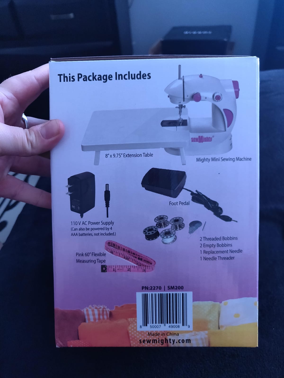 Mini Sewing Machine for Kids, Beginners, Travel & More- Portable, Battery Powered, use for Traveling, Quick Repairs, Small Projects & Children– Dual-Speed, AC & DC power, Foot Pedal & More customer photo 1