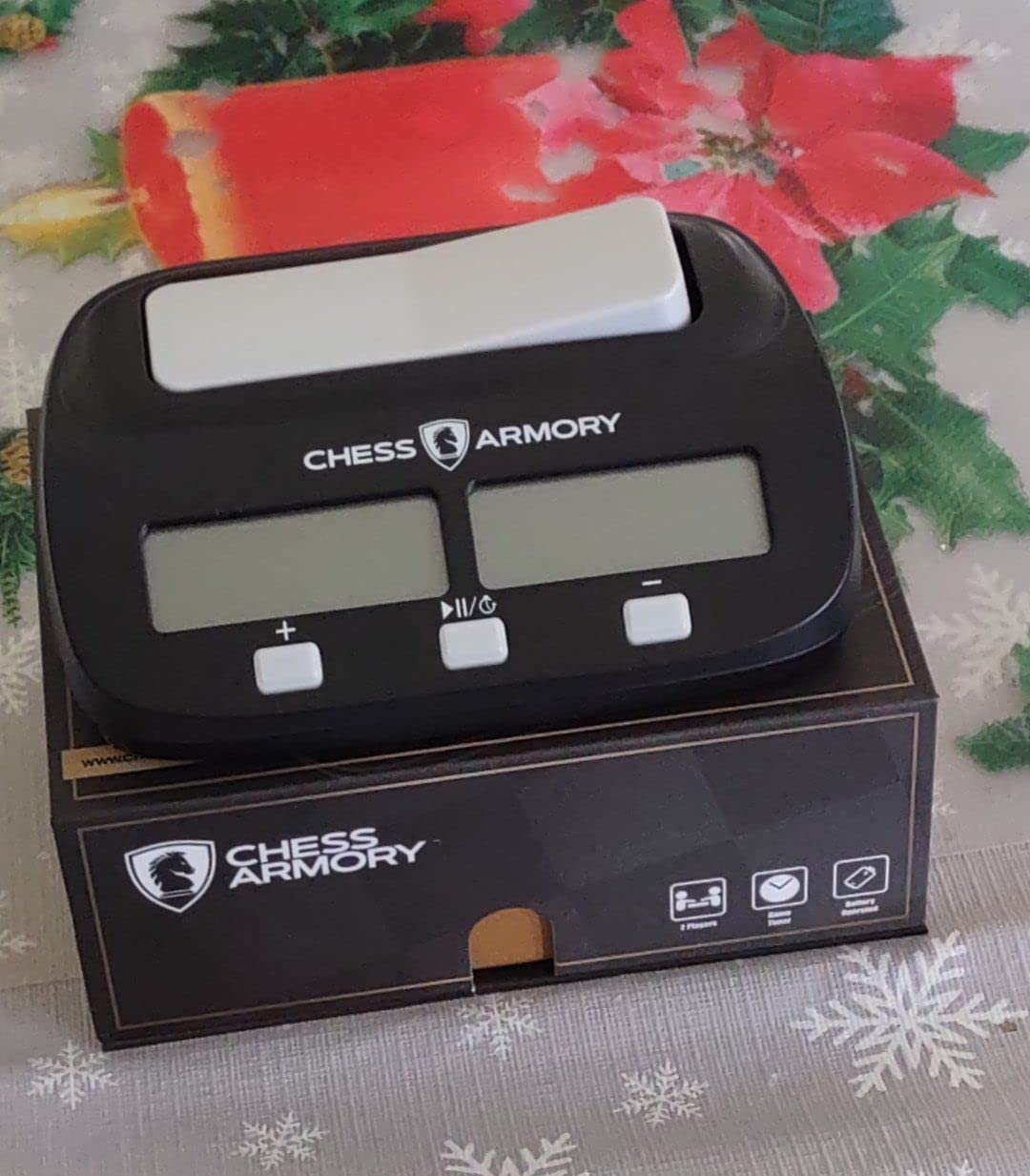 Chess Armory Digital Chess Clock - Portable Timer with Tournament and Bonus Time Features customer photo 2