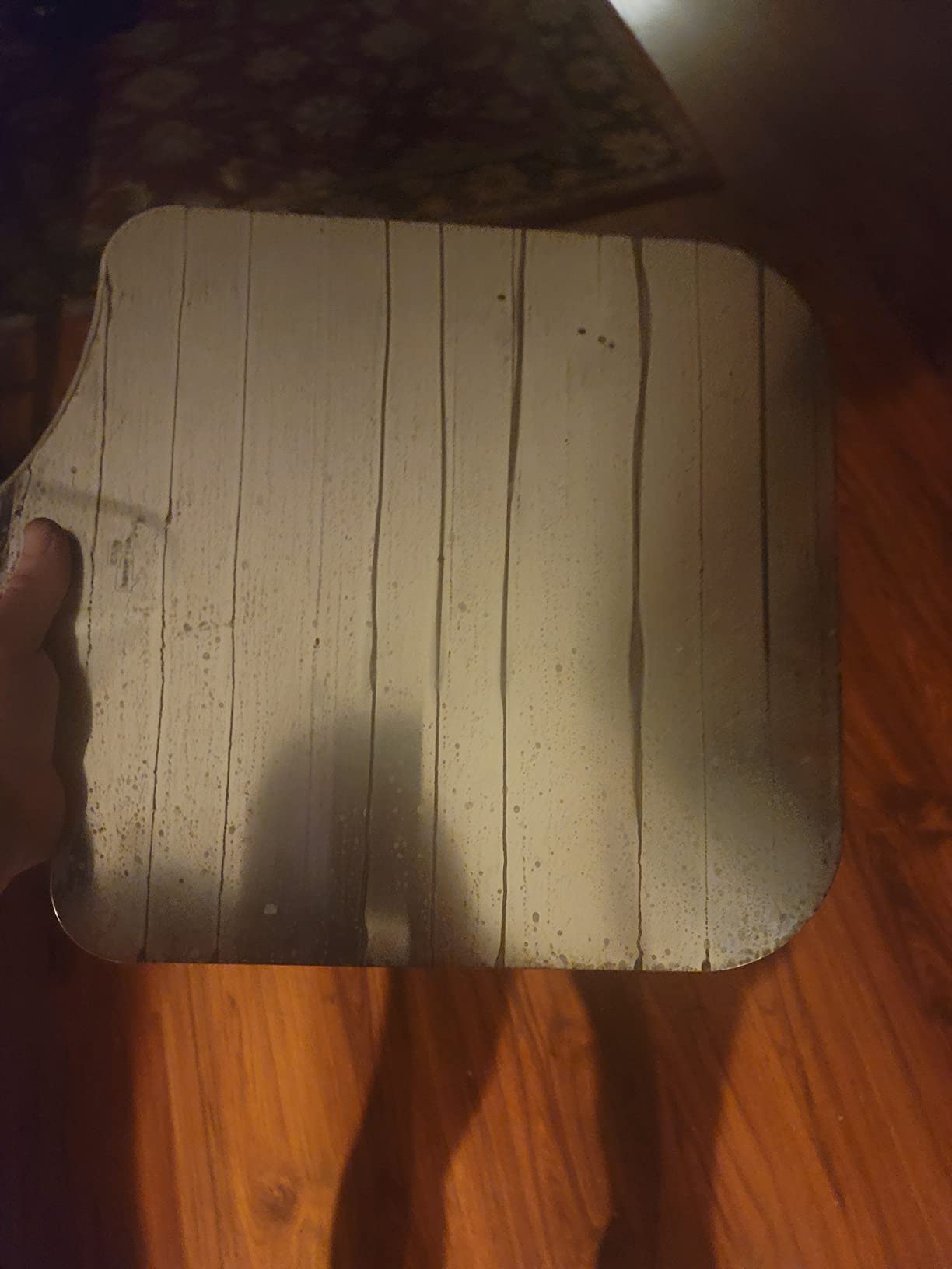 Old Stone Pizza Kitchen Aluminum Pizza Peel with Collapsible Wooden Handle, 14x16-Inch customer photo 1