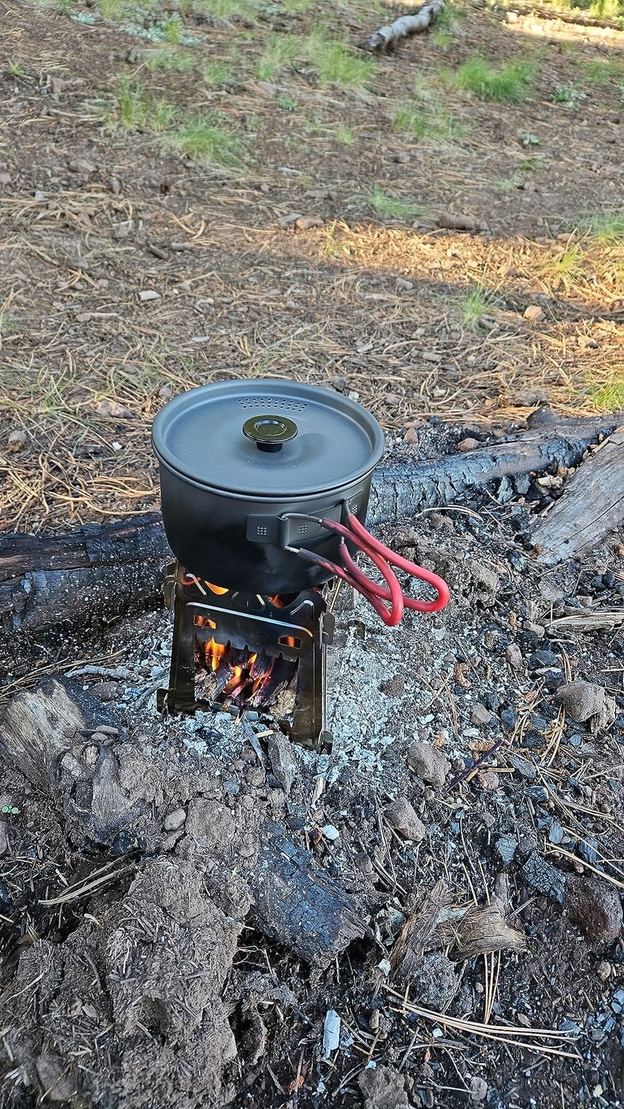 ALOCS Camping Cookware Set Camping Gear Compact Camping Pots and Pans Set | Durable Hard Alumina Camping Cooking Set for Outdoor Backpacking Camping Hiking Picnic, Included Mesh Carry Bag customer photo 2