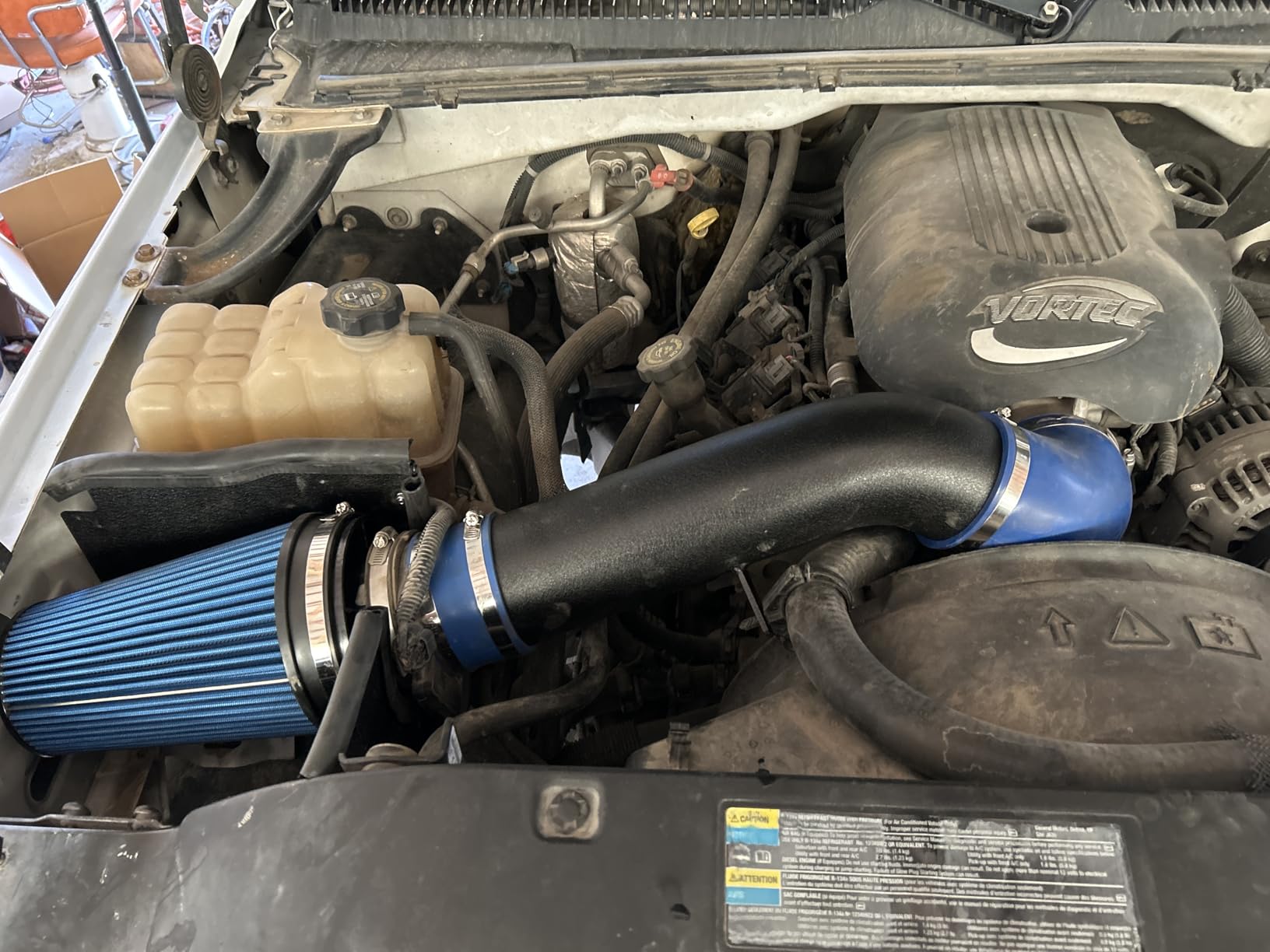4 inch Cold Air Intake Black Tube + Heat Shield for 1999-2006 GMC/Chevy V8 4.8L/5.3L/6.0L Silverado 1500/2500/3500 Black customer photo 1