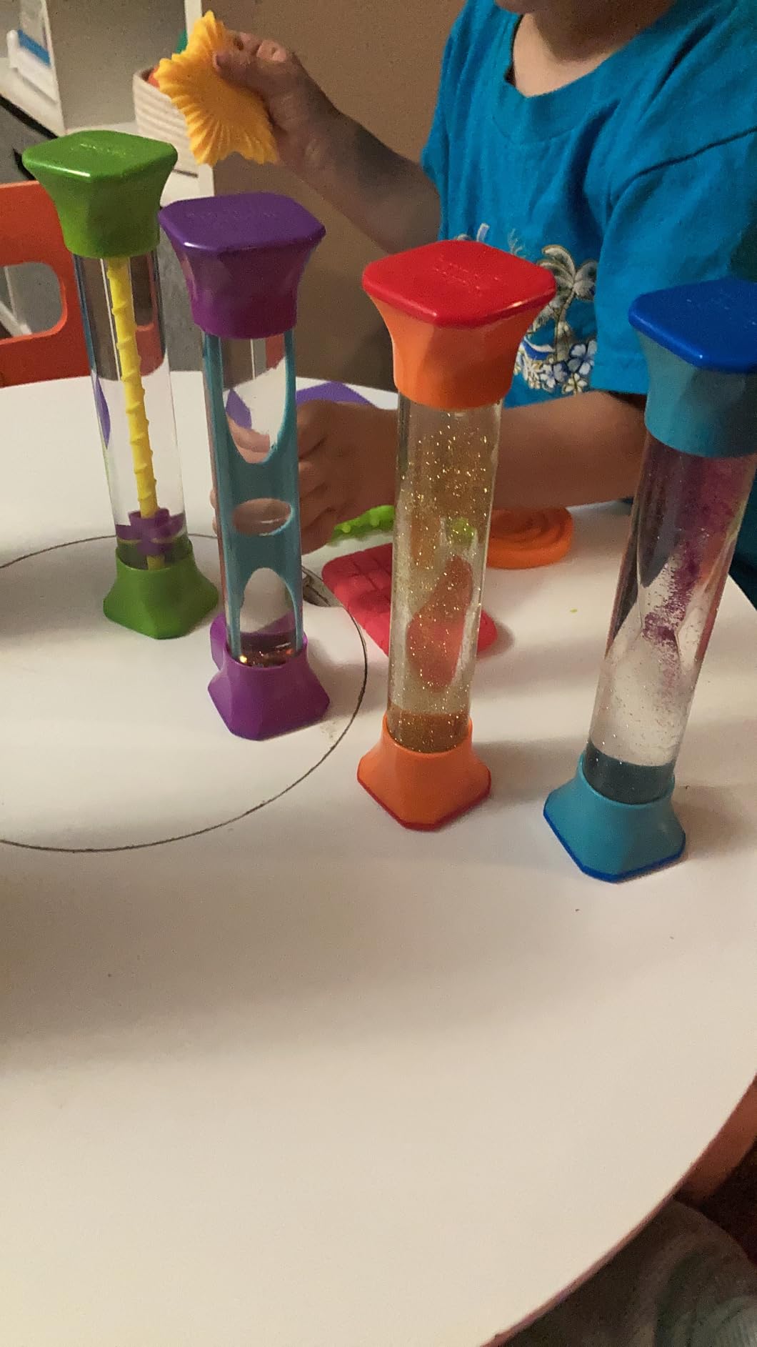 hand2mind Sensory Fidget Tubes, Sensory Toys, Travel Toys, Quiet Fidgets for Classroom, Calm Down Corner Supplies, Anxiety Relief Items for Kids, Toddler Stocking Stuffers customer photo 2