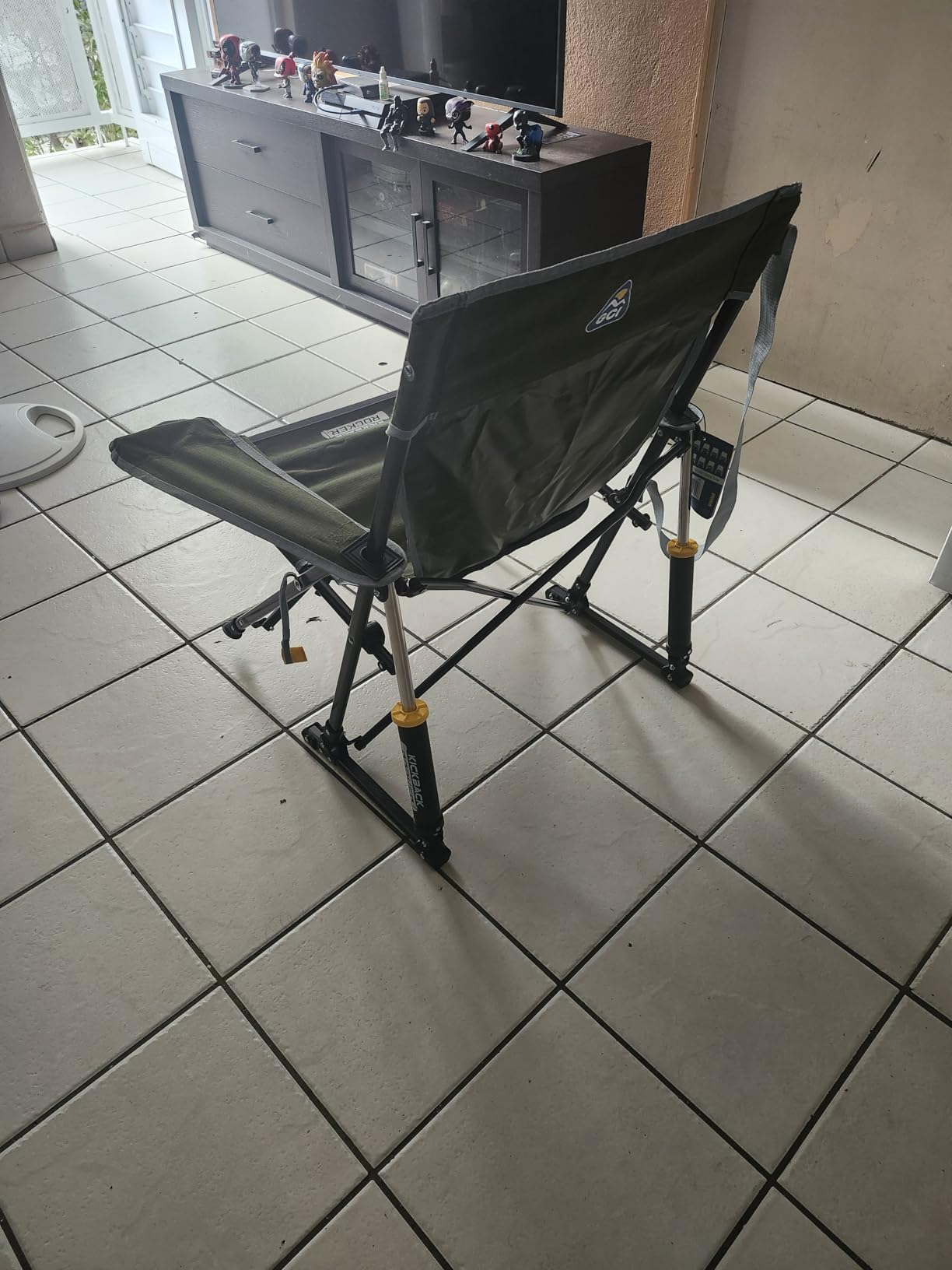 GCI Outdoor Kickback Rocker Camping Chair | Portable Folding Rocking Chair with Durable Armrests, Drink Holder & Relaxed Lowered Seat for Comfort — Loden Green customer photo 1