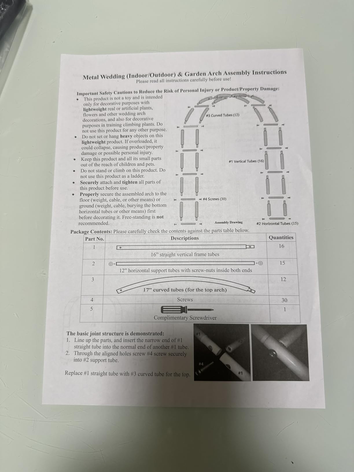 Adorox 7.8ft Garden Arch Trellis for Climbing Plants, Metal Arch Frame, Pumpkin Archway Outdoor Garden Arbors and Arches for Halloween Christmas Birthday Party Baby Shower Decoration(Black) customer photo 1