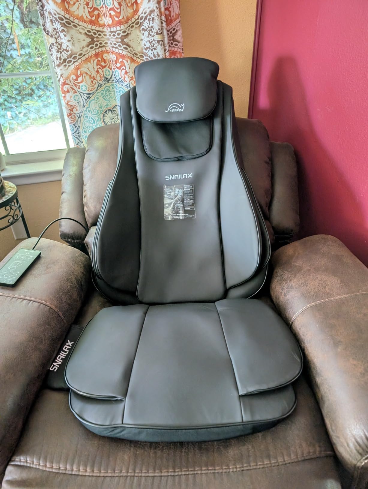 Snailax Shiatsu Neck and Back Massager Chair Pad with Heat for Chair& Sofa customer photo 2