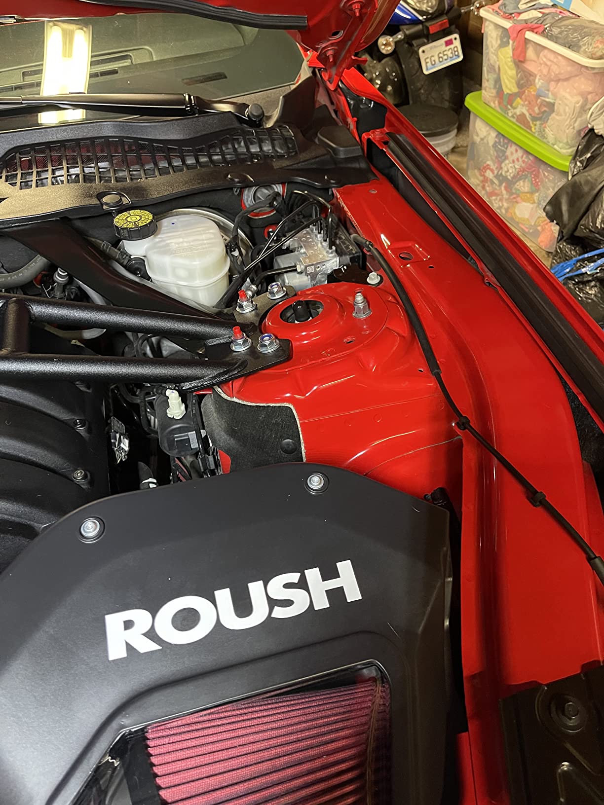 Strut Tower Brace | 4130 Chromoly Steel Handling Upgrade with Parallel Beam Design | Black Powder Coat Finished | Compatible with 2015–2020 Mustang GT and EcoBoost Models customer photo 1