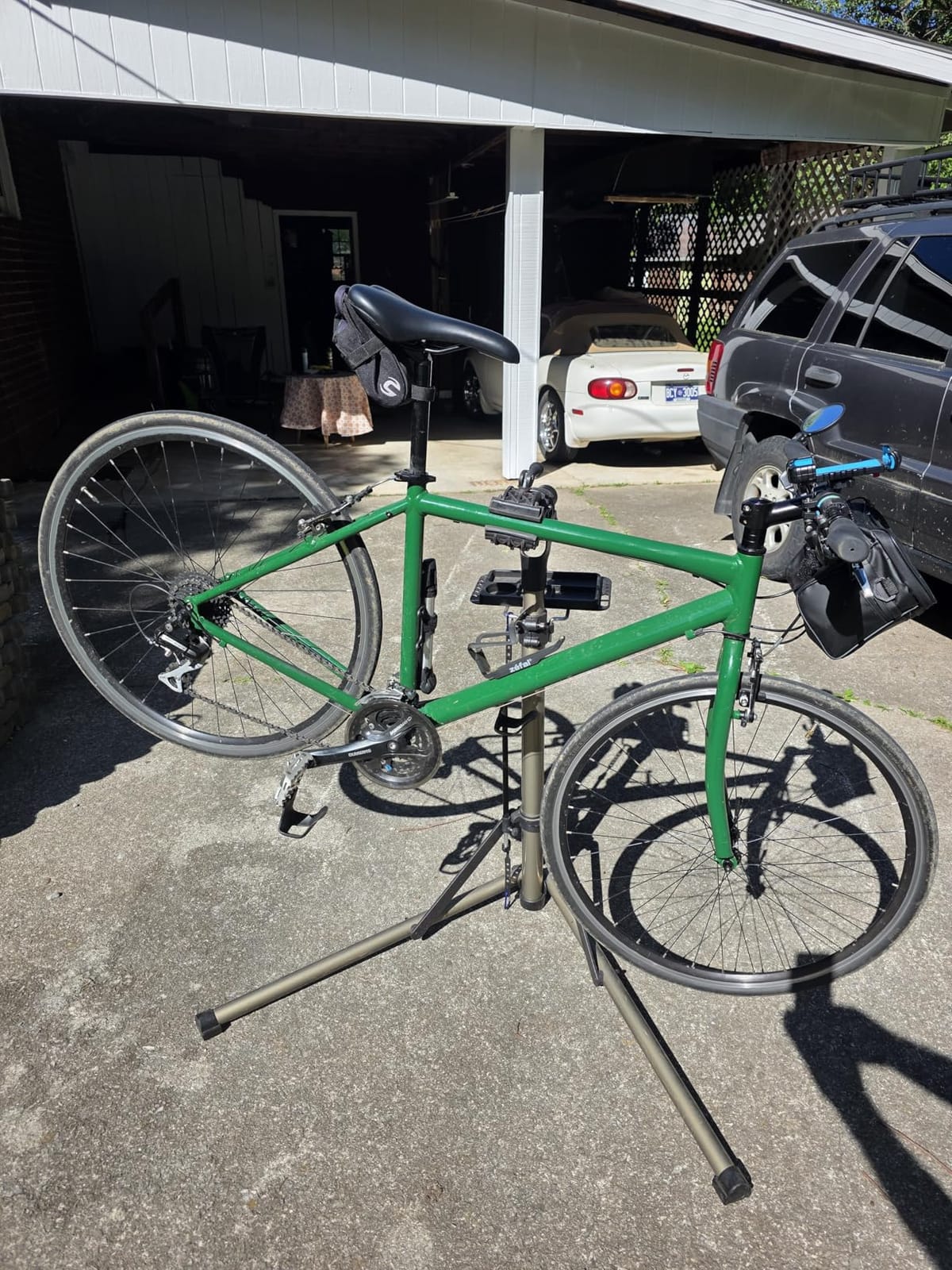 CXWXC Bike Repair Stand -Shop Home Bicycle Mechanic Maintenance Rack customer photo 2