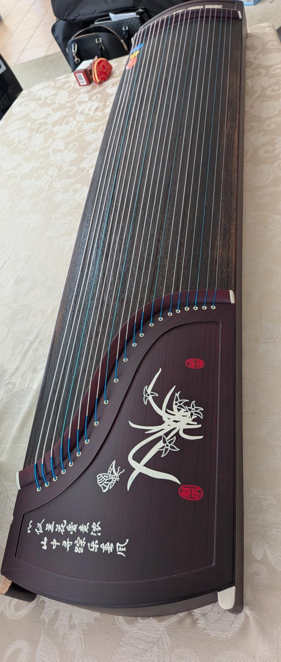 LANDTOM Professional Paulownia Guzheng(163cm)for Adults/Children/beginner (Elegant Orchid) customer photo 1