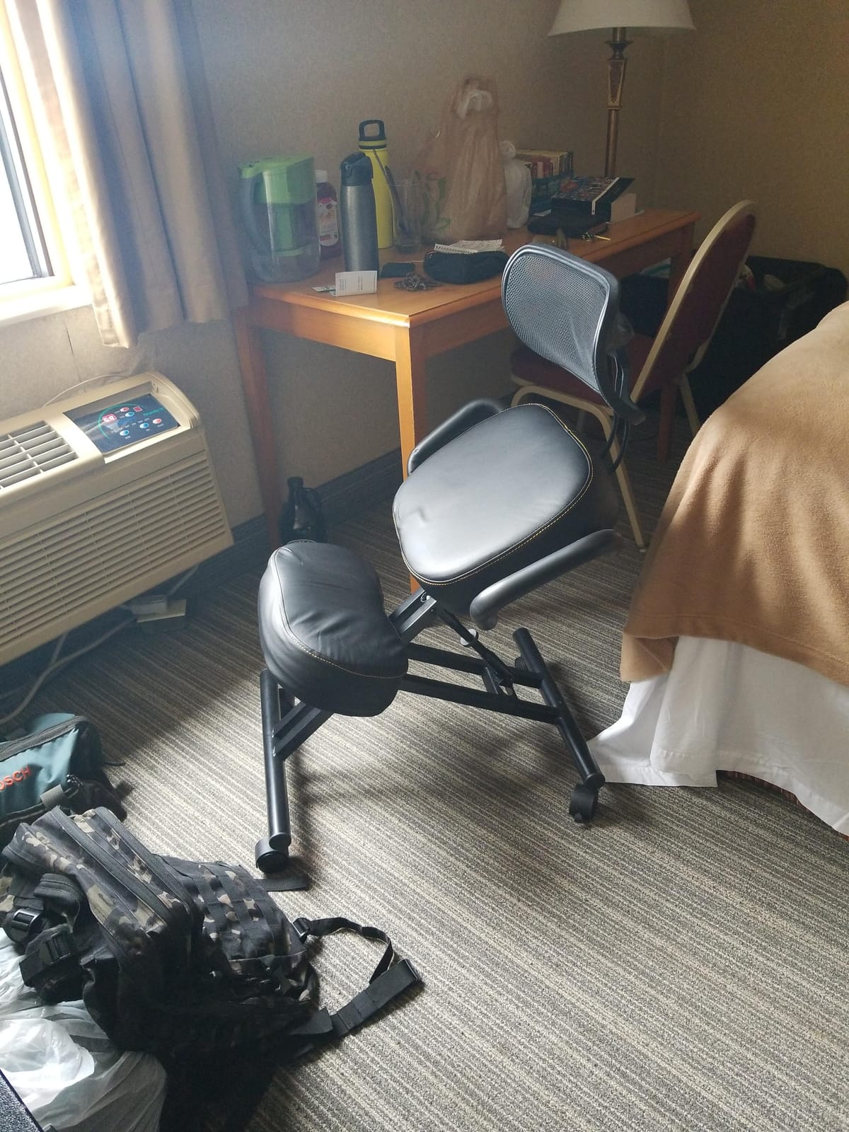 DRAGONN by VIVO Black Ergonomic Kneeling Chair, Back Support, DN-CH-K02B customer photo 2