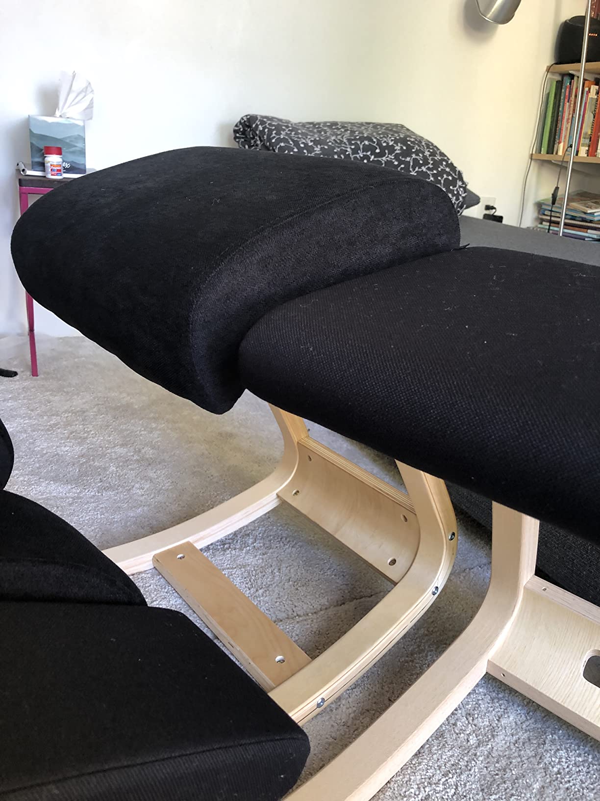 Ergonomic Kneeling Chair with Extra Padding - Posture Support Comfortable Desk Chair - Angled Rocking Stool & Balancing Seat - Natural Relief for Neck or Back Pain (with Extra Padding) customer photo 2