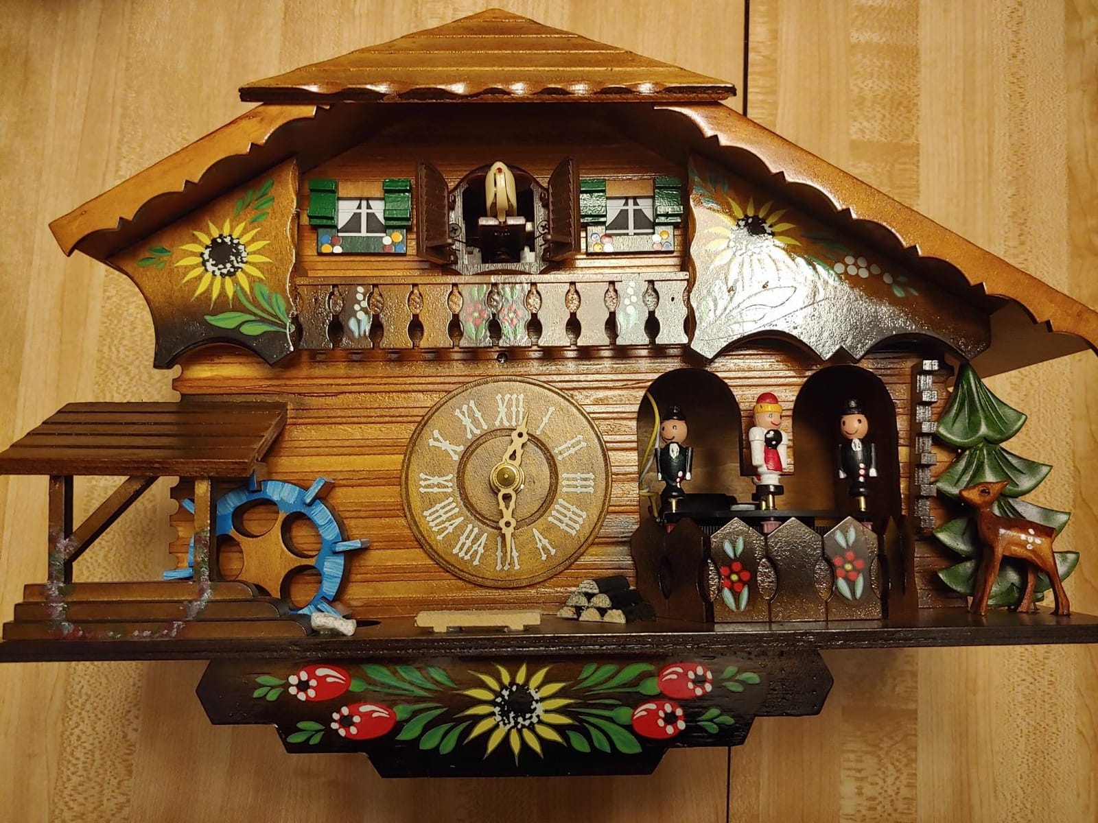 Kintrot Cuckoo Clock Pendulum Quartz Wall Clock Black Forest House Home Decor customer photo 2