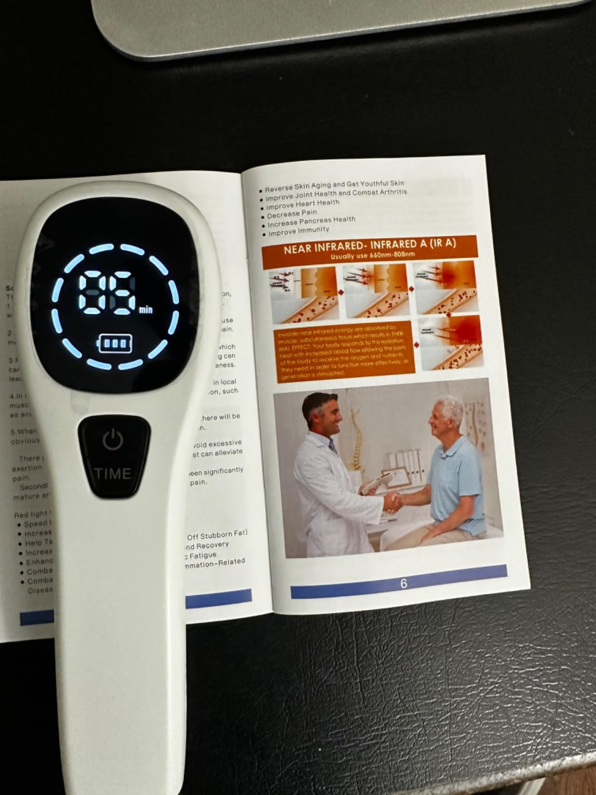 YJT Cold Laser Therapy Device, Red Light Therapy Device for Pain Relief, Ideal Painless Joint and Muscle Pain Reliever, Infrared Light with 12x650nm and 2x808nm customer photo 2