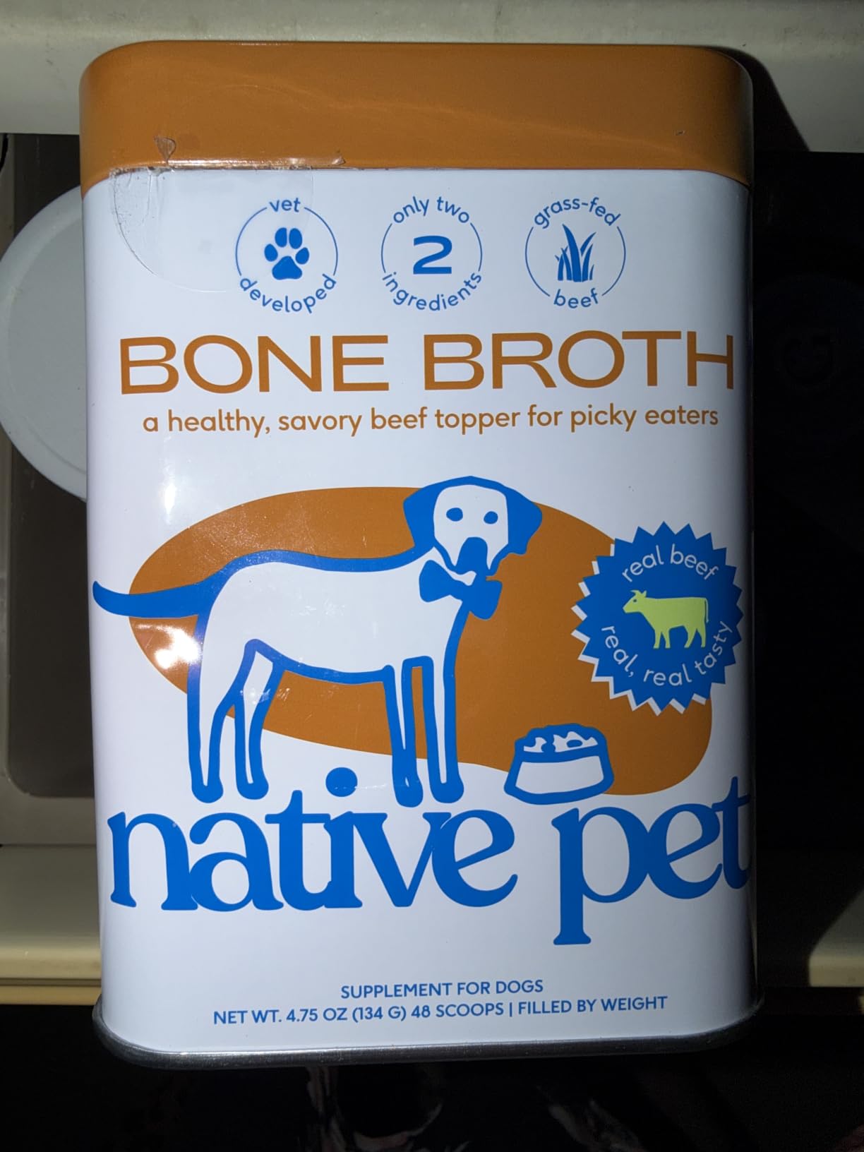 Native Pet Bone Broth for Dogs - Made with Real Beef Bone Broth, Dog Food Toppers for Picky Eaters - Provides Extra Hydration & Nutrition for Joint Strength, Immunity & Heart Health - 48 Scoops customer photo 2
