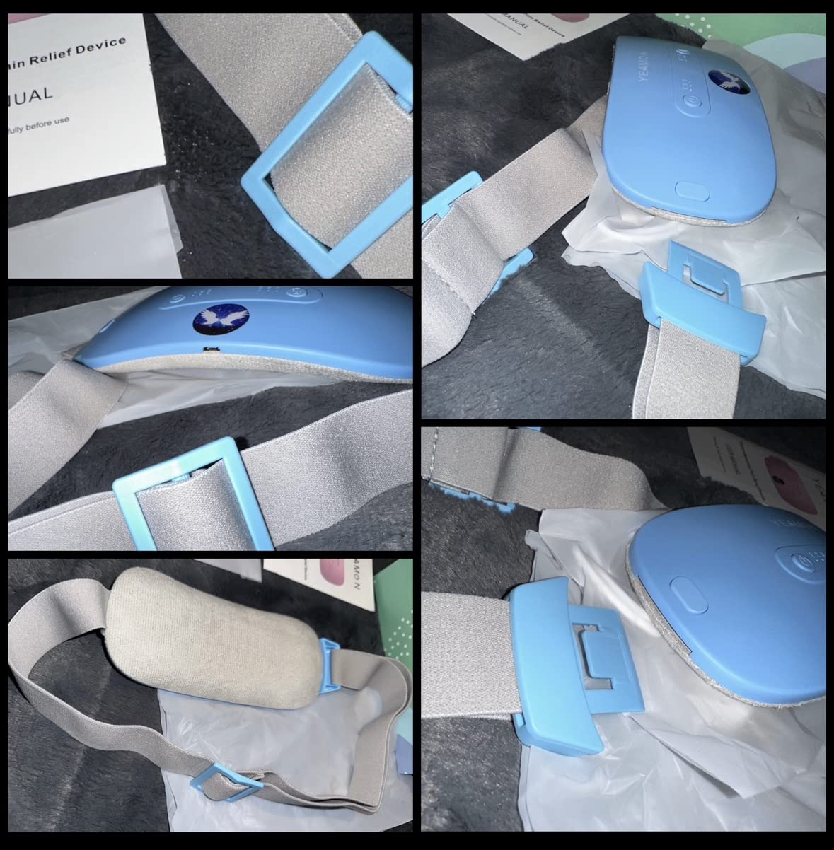 Portable Cordless Heating Pad, Electric Waist Belt Device, Fast Heating Pad with 3 Heat Levels and 3 Massage Modes, Back or Belly Heating Pad, Gift for Her, Women and Girl customer photo 1