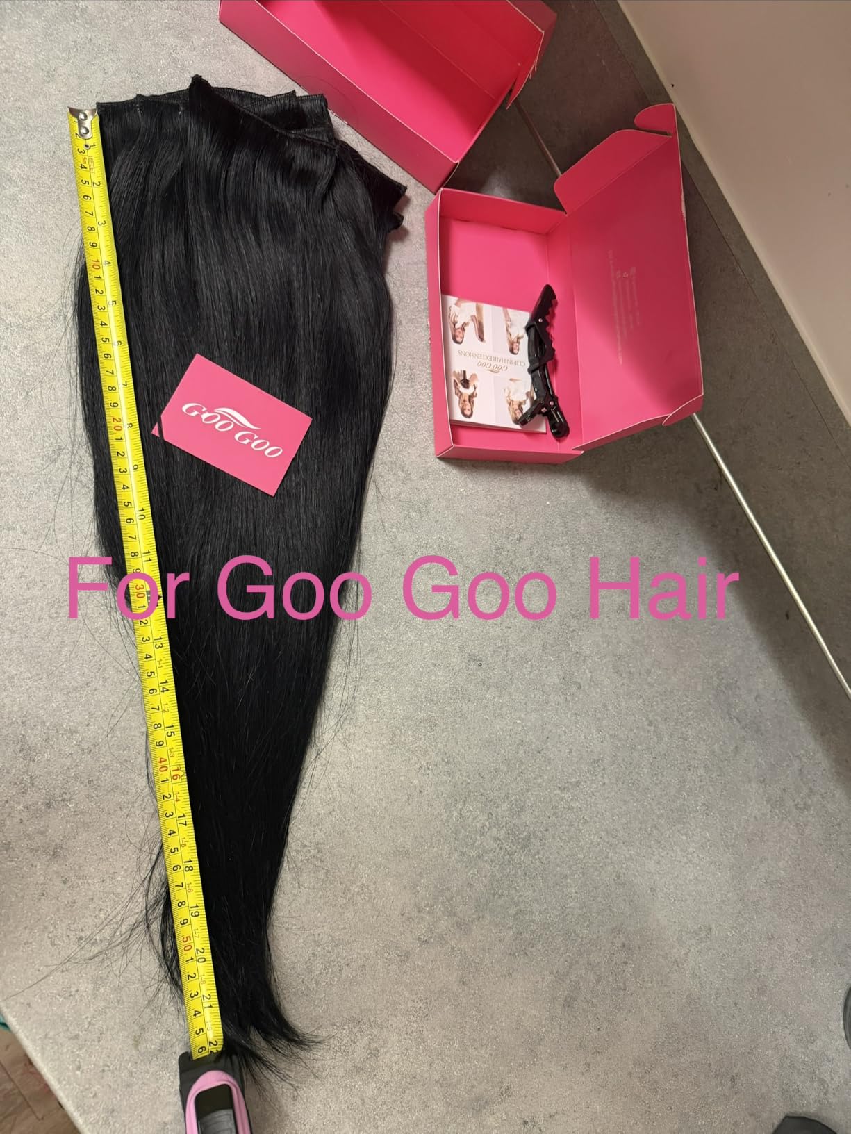 GOO GOO Clip in Hair Extensions Real Human Hair, Remy Human Hair Extensions Clip ins for Women, Natural Human Hair, 20inch 120g 7Pcs, 1B Natural black customer photo 1