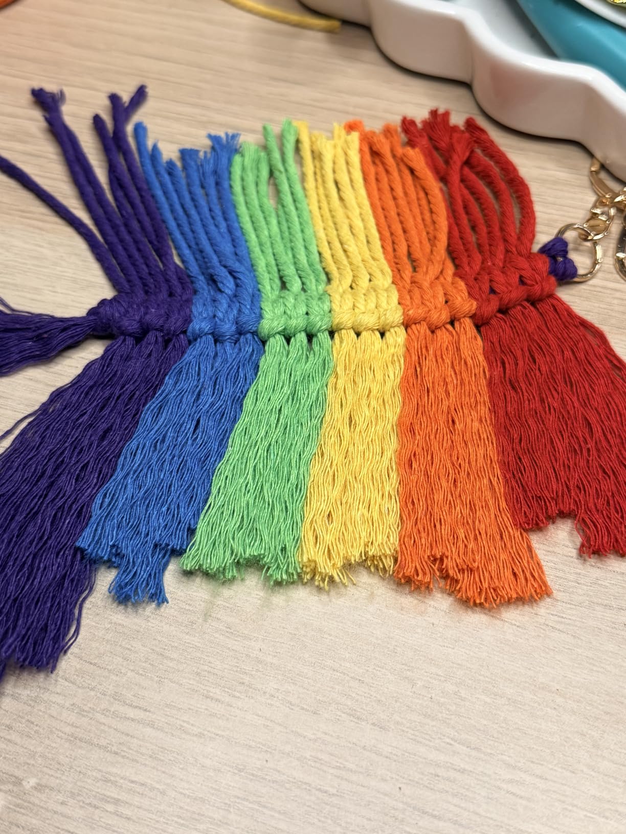 HULISEN Macrame Cord, 12 Rolls 3mm x 396 Yards Cotton Twine, 4-Strand customer photo 2