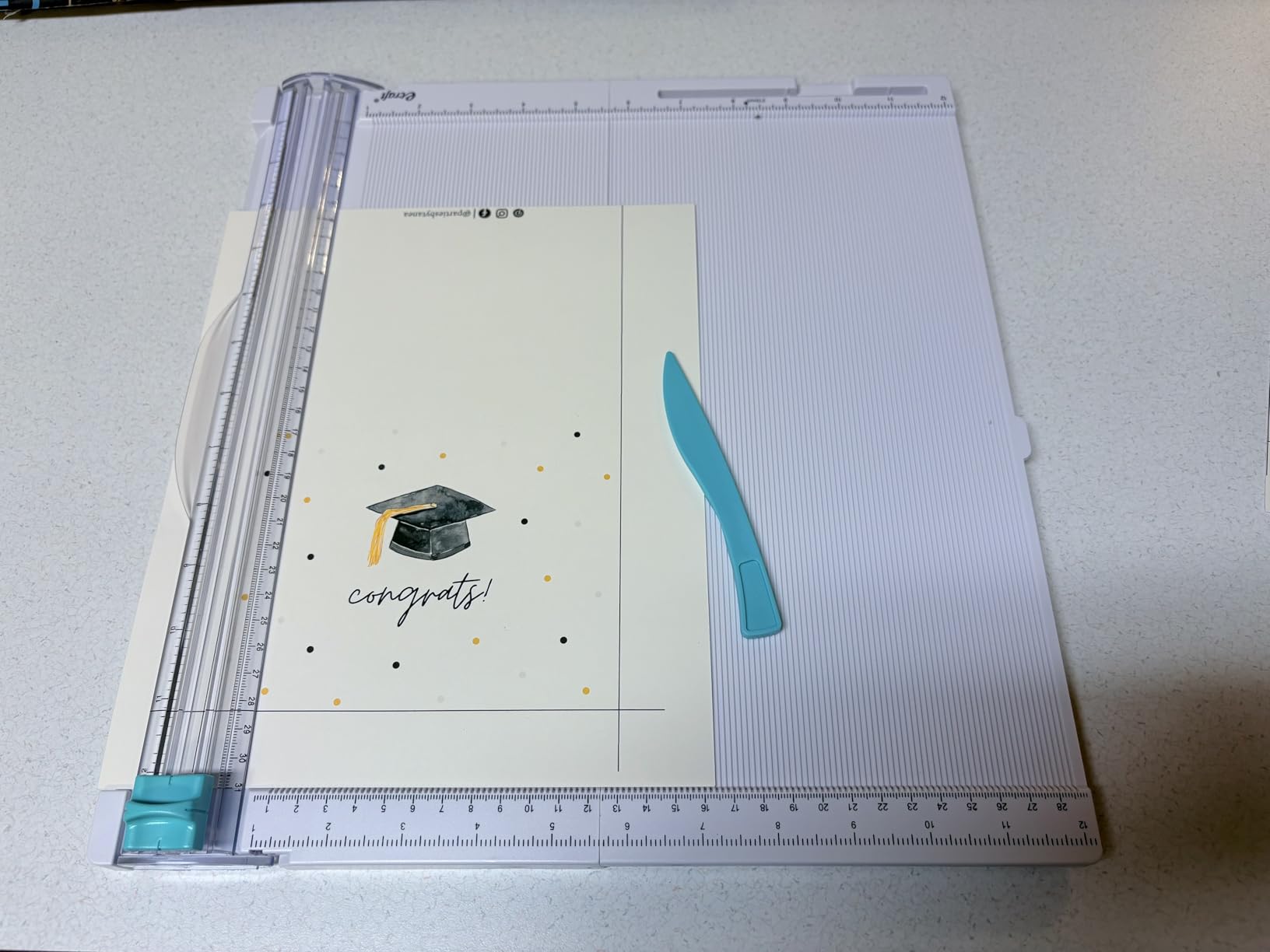 Ecraft Paper trimmer Scoring Board: 12x12 inch craft paper cutter - folding & Scorer for cover of book & Gift box and Photo etc customer photo 2