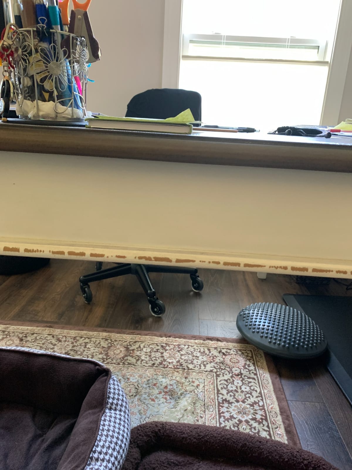 Under Desk Cable Management- 2 Pack Cord Organizer. Metal Wire Cable Management Tray for Office, Studio and Home. Super Sturdy Under Table Cable Management - Black Cable Organizer customer photo 2