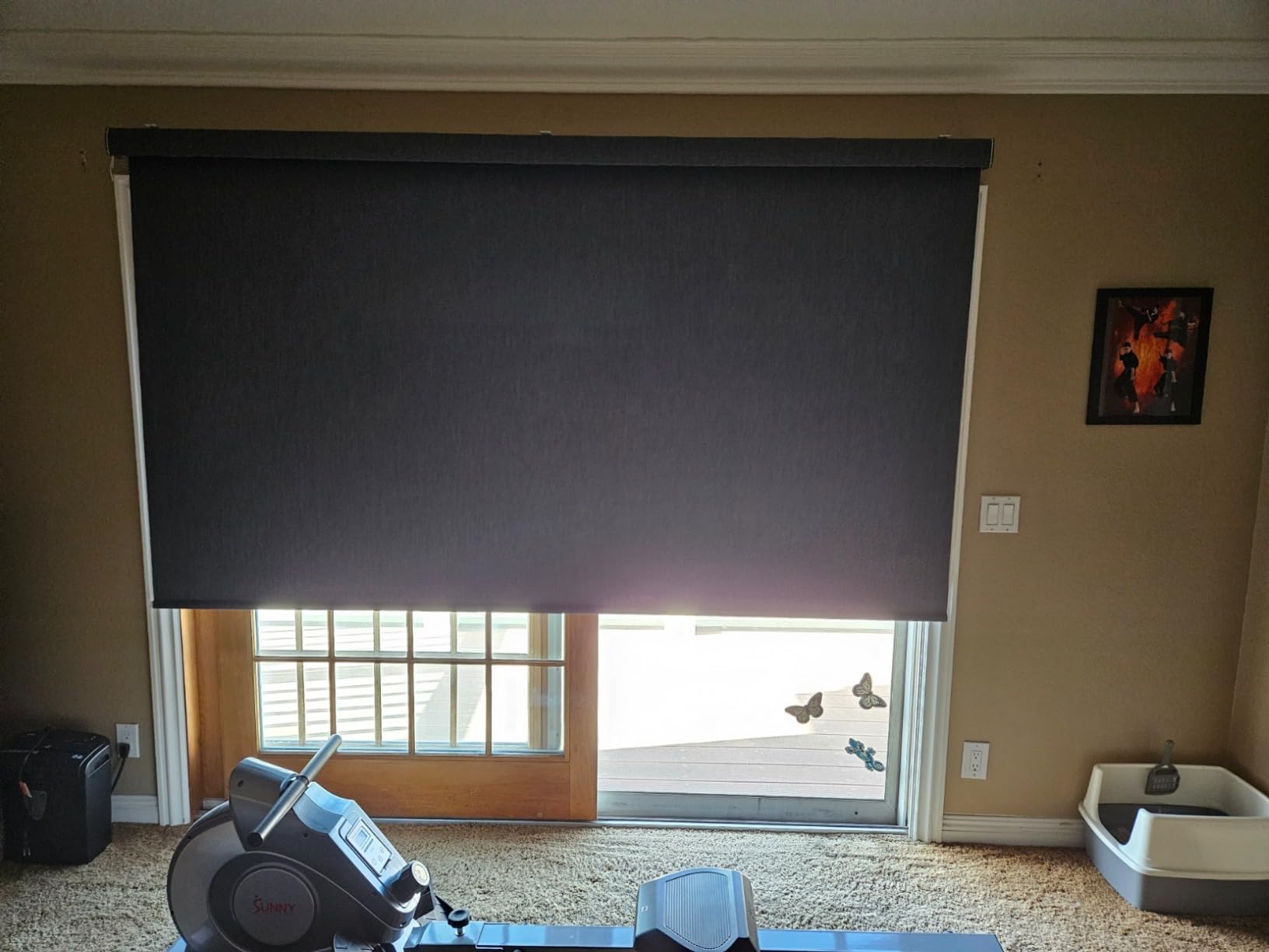 Graywind Motorized Blackout Roller Shade Work with Alexa Google customer photo 1