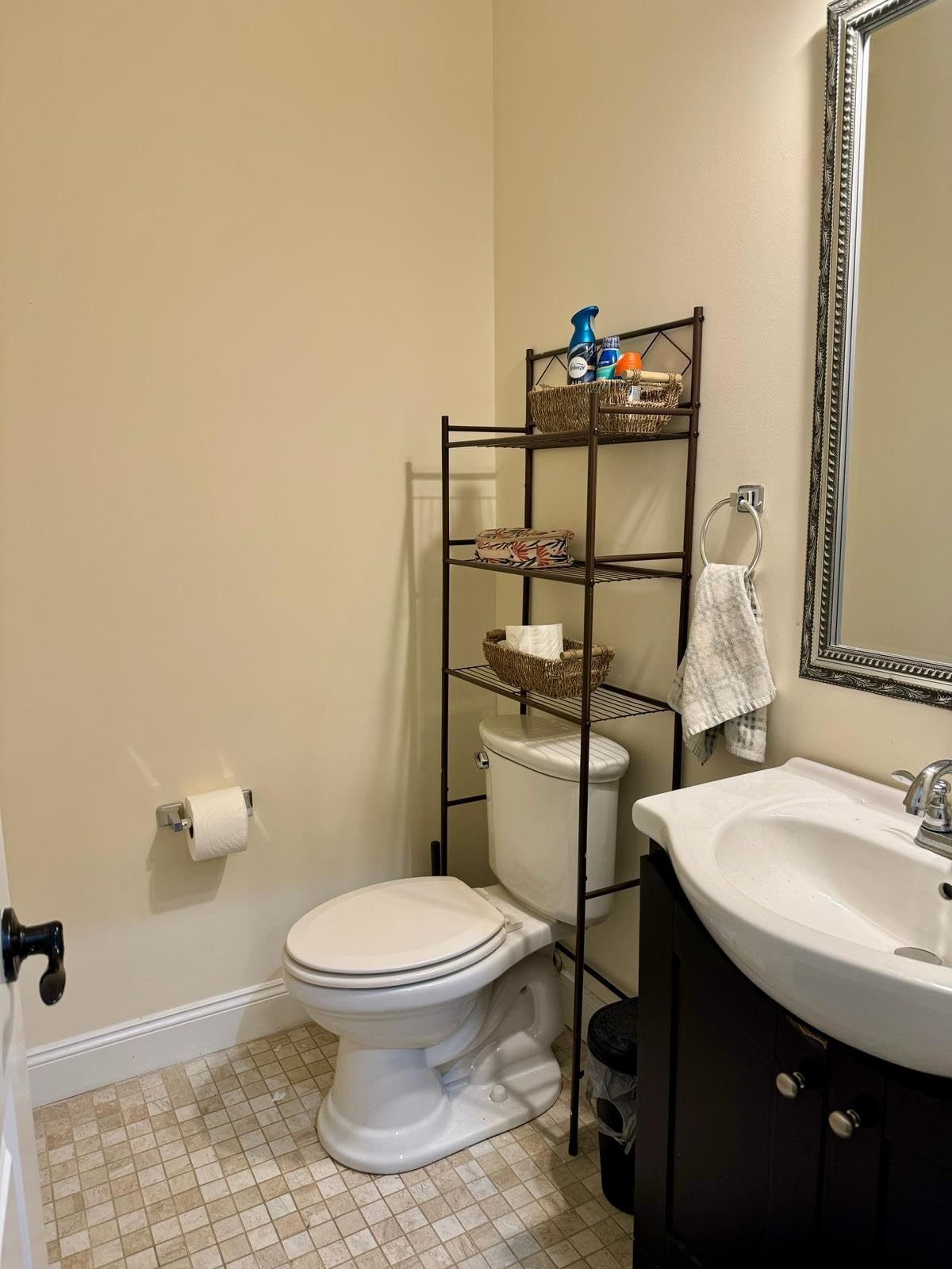 UDEAR 3-Tier Over The Toilet Rack,with Hanging Rod,Tower Shelf,White customer photo 2