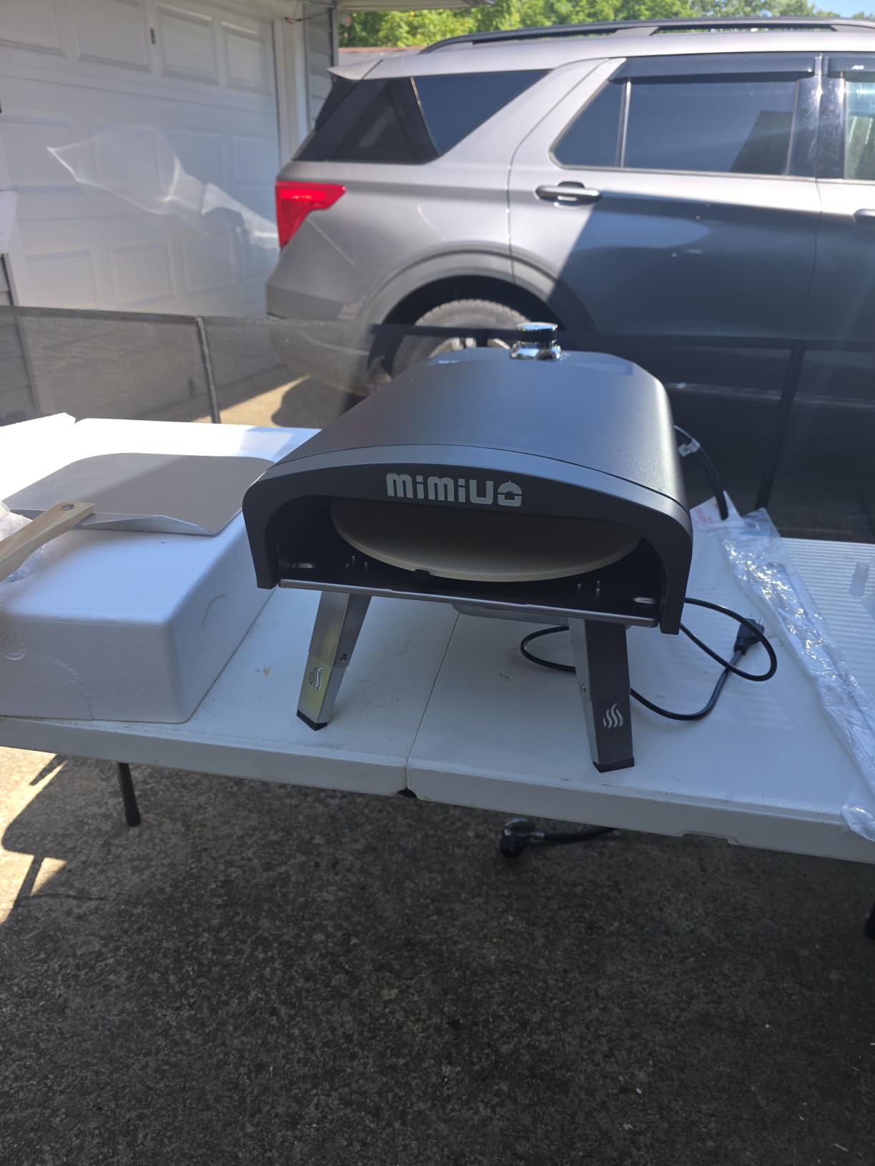 Mimiuo Auto-Rotating Gas Pizza Oven Outdoor 39Lbs, 60S Bake, w/Stone customer photo 2