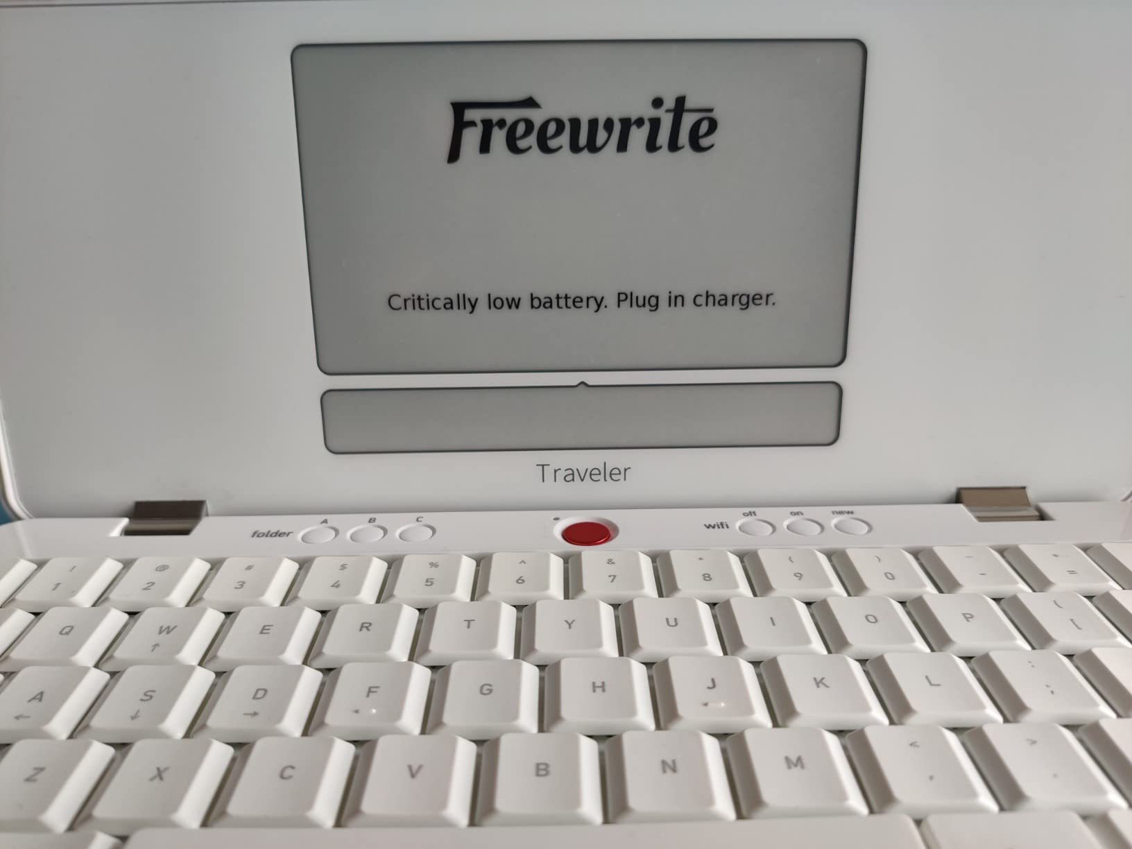 Freewrite Traveler | Lightweight and Portable Typewriter with E Ink Digital Screen for Distraction-Free Drafting | Word Processor with Wifi Cloud Sync and Long Battery Life for Writers on the Move customer photo 1