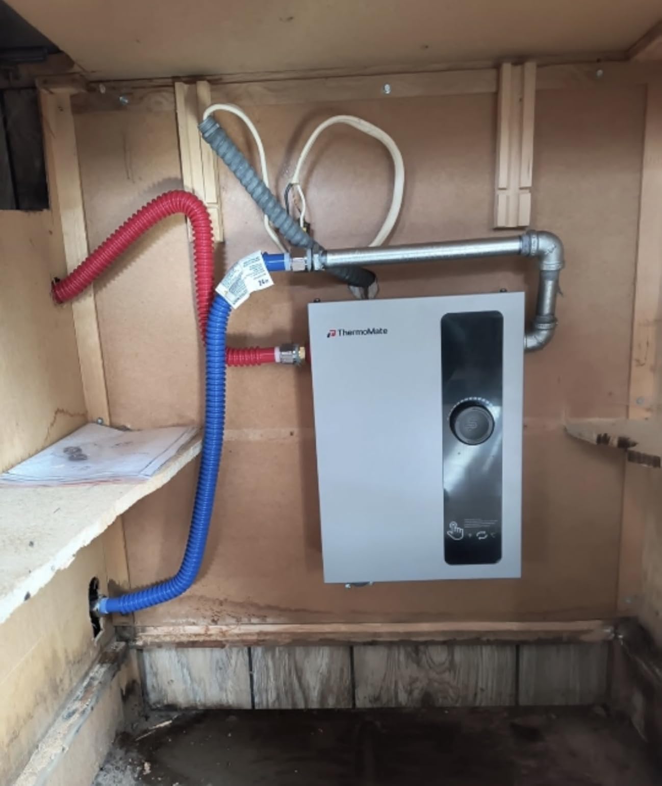 Tankless Water Heater Electric 27kW at 240 Volt, ThermoMate On Demand Instant Hot Water Heater Up to 6.4GMP, Self-Modulating Energy Saving for Residential Indoor Shower, Draw 114Amp customer photo 1