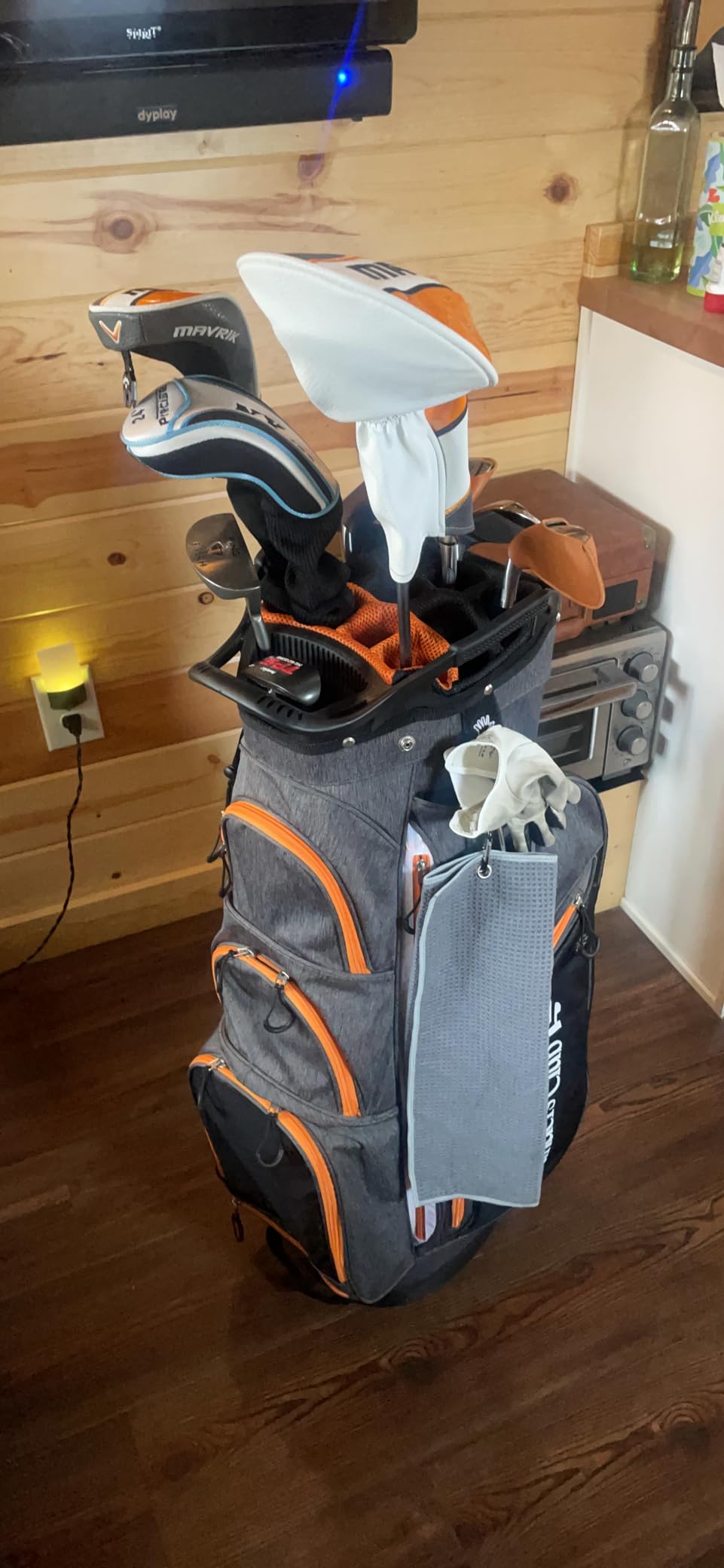 Founders Club Franklin Golf Push Cart Bag -Riding Cart Bag -Full Bag Rain Cover -Secure Push Cart Base -Light Weight -15 Way Full Length Divider-External Putter Tube-Embroidery Panel customer photo 2