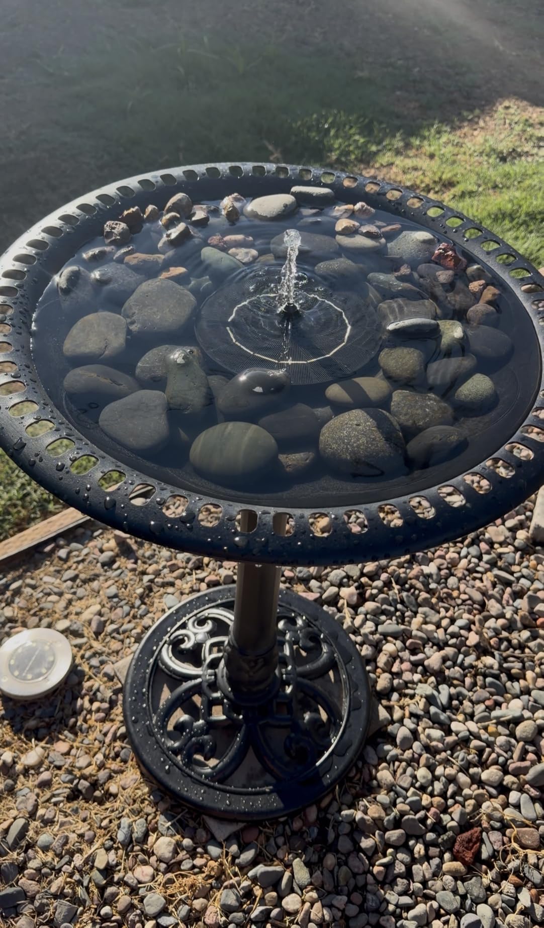 Mademax Upgraded Solar Fountain with 4 Easy Install Nozzle and Fixer, Solar Powered Fountain Pump for Bird Bath, Garden, Pond, Pool, Fish Tank, Outdoor customer photo 2