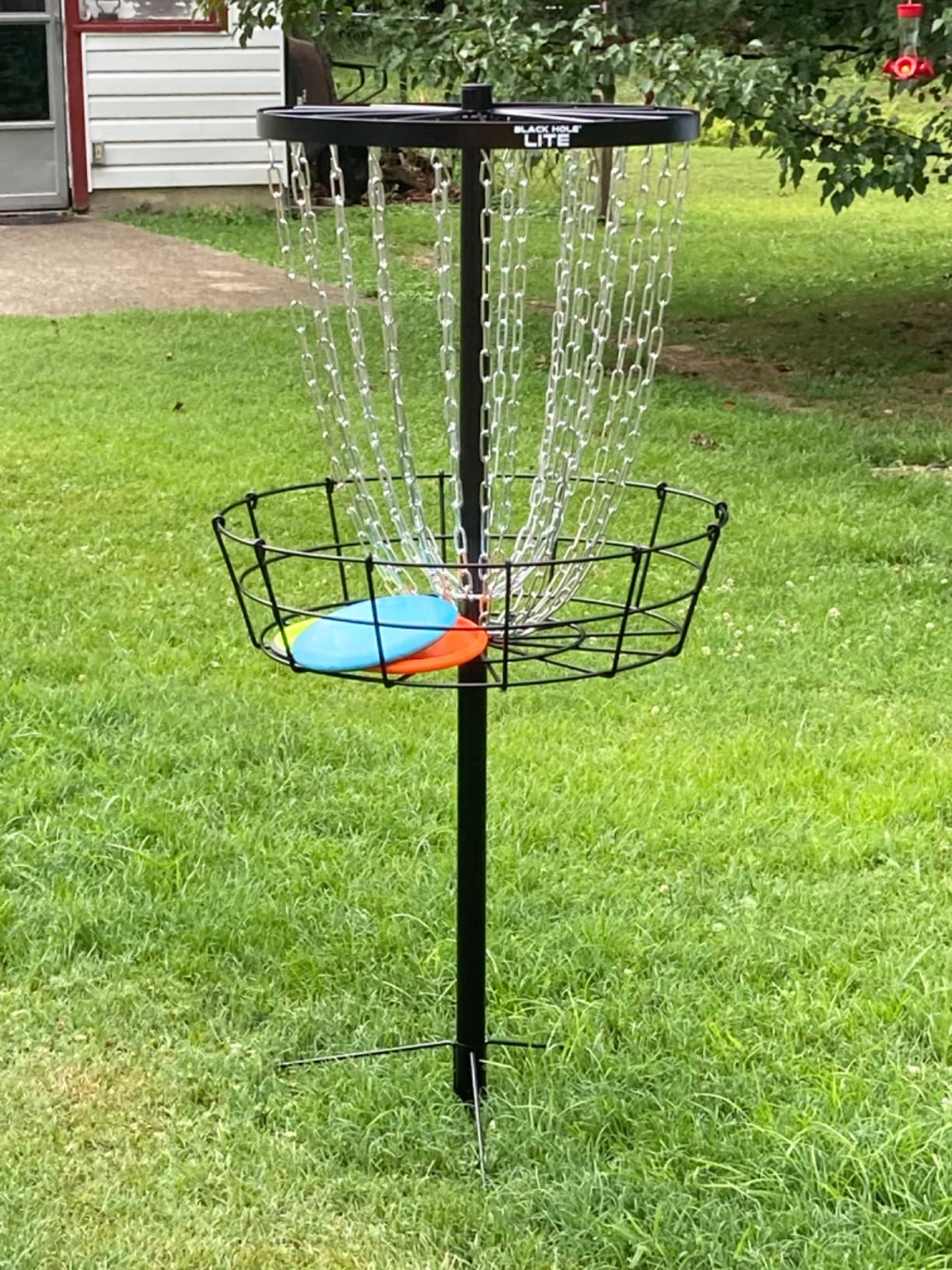 MVP Disc Sports Black Hole Lite 24-Chain Disc Golf Basket with Transit Bag customer photo 2