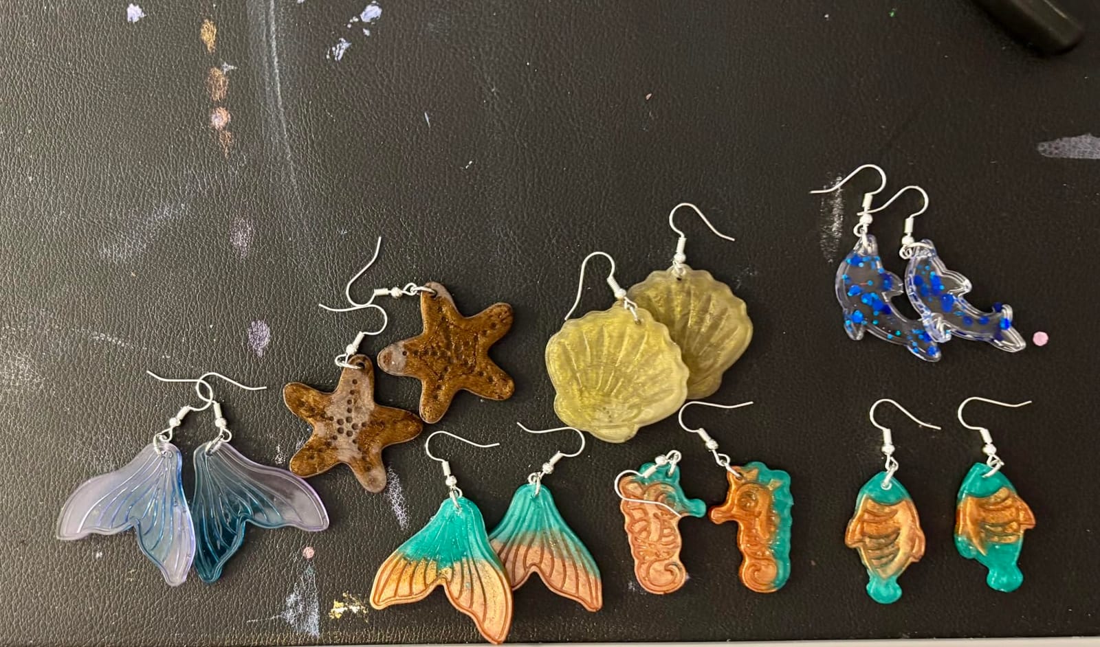 Patelai 4 Pcs Resin Earring Molds for Jewelry Making Kit, Geometric customer photo 1