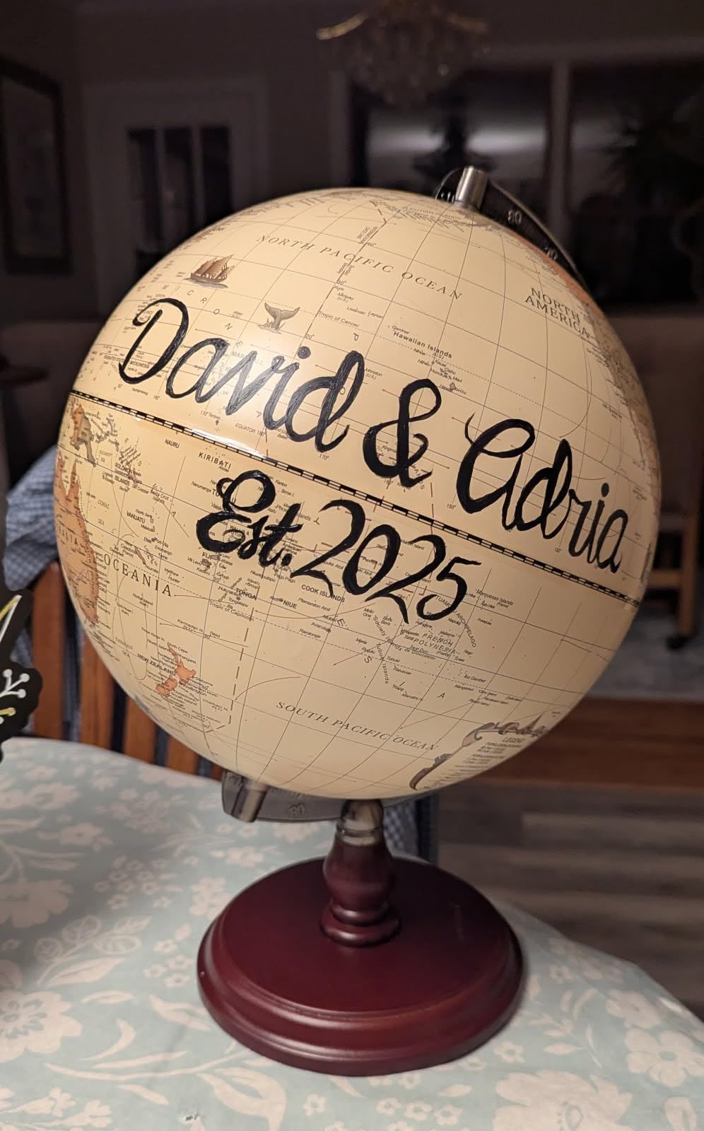 Annova Mini Antique Globe 4-inch / 10 cm - Swivels in All Directions Educational, Decorative, Unique, Small World, Desktop, Vintage (Mini Globe 4