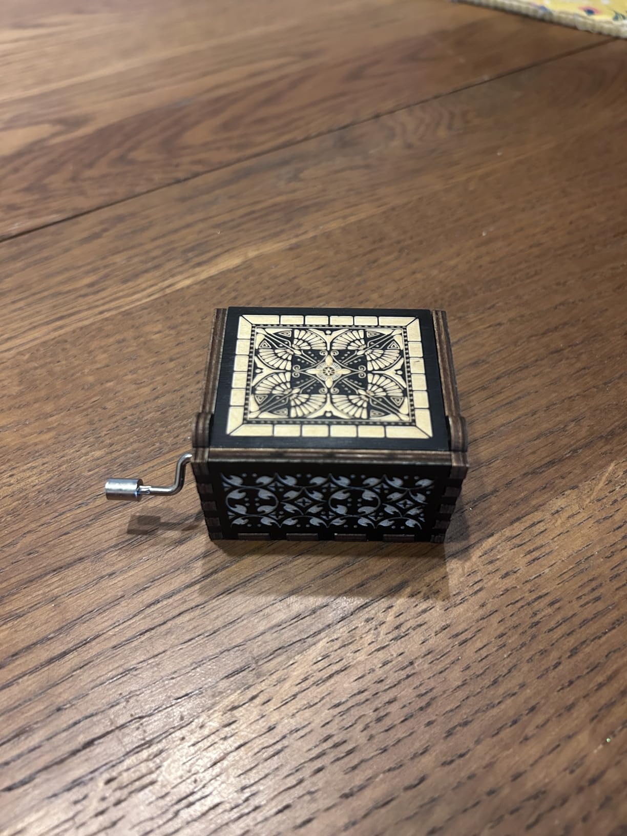 Can't Help Falling in Love Wood Music Box, Antique Engraved Music Boxes customer photo 2