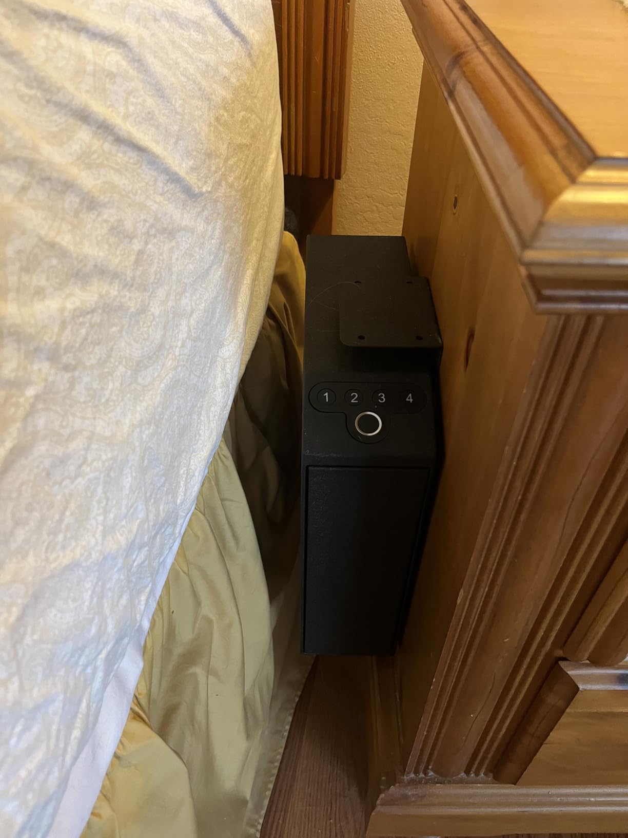 Biometric Slider Handgun Gun Safe for Nightstand, Desk, Bed Side, Truck customer photo 1