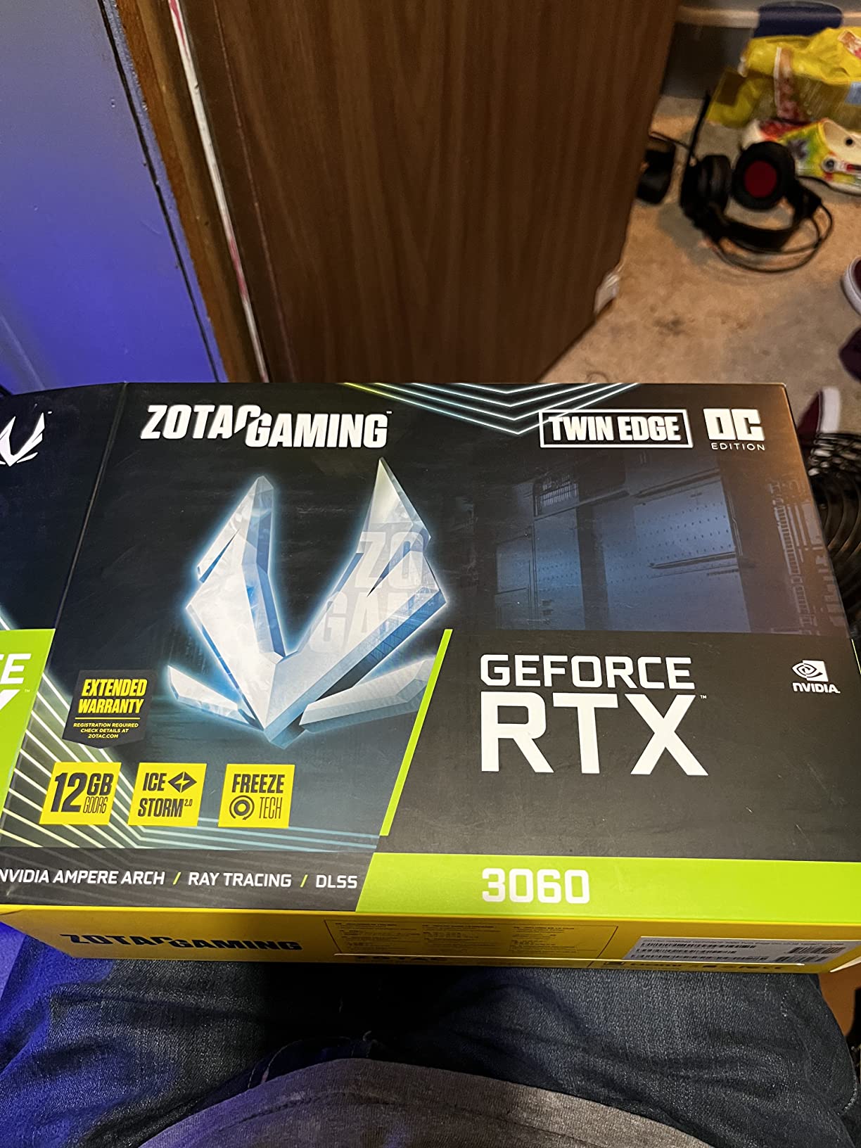ZOTAC Gaming GeForce RTX 3060 Twin Edge OC 12GB GDDR6 192-bit 15 Gbps PCIE 4.0 Gaming Graphics Card, IceStorm 2.0 Cooling, Active Fan Control, Freeze Fan Stop ZT-A30600H-10M customer photo 1