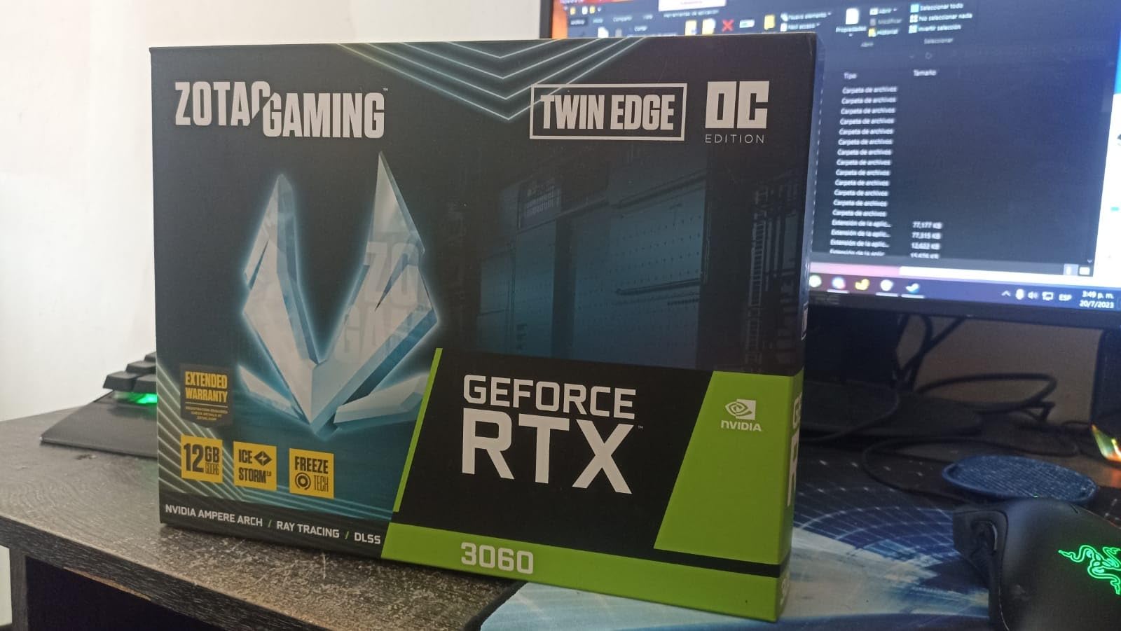 ZOTAC Gaming GeForce RTX 3060 Twin Edge OC 12GB GDDR6 192-bit 15 Gbps PCIE 4.0 Gaming Graphics Card, IceStorm 2.0 Cooling, Active Fan Control, Freeze Fan Stop ZT-A30600H-10M customer photo 2