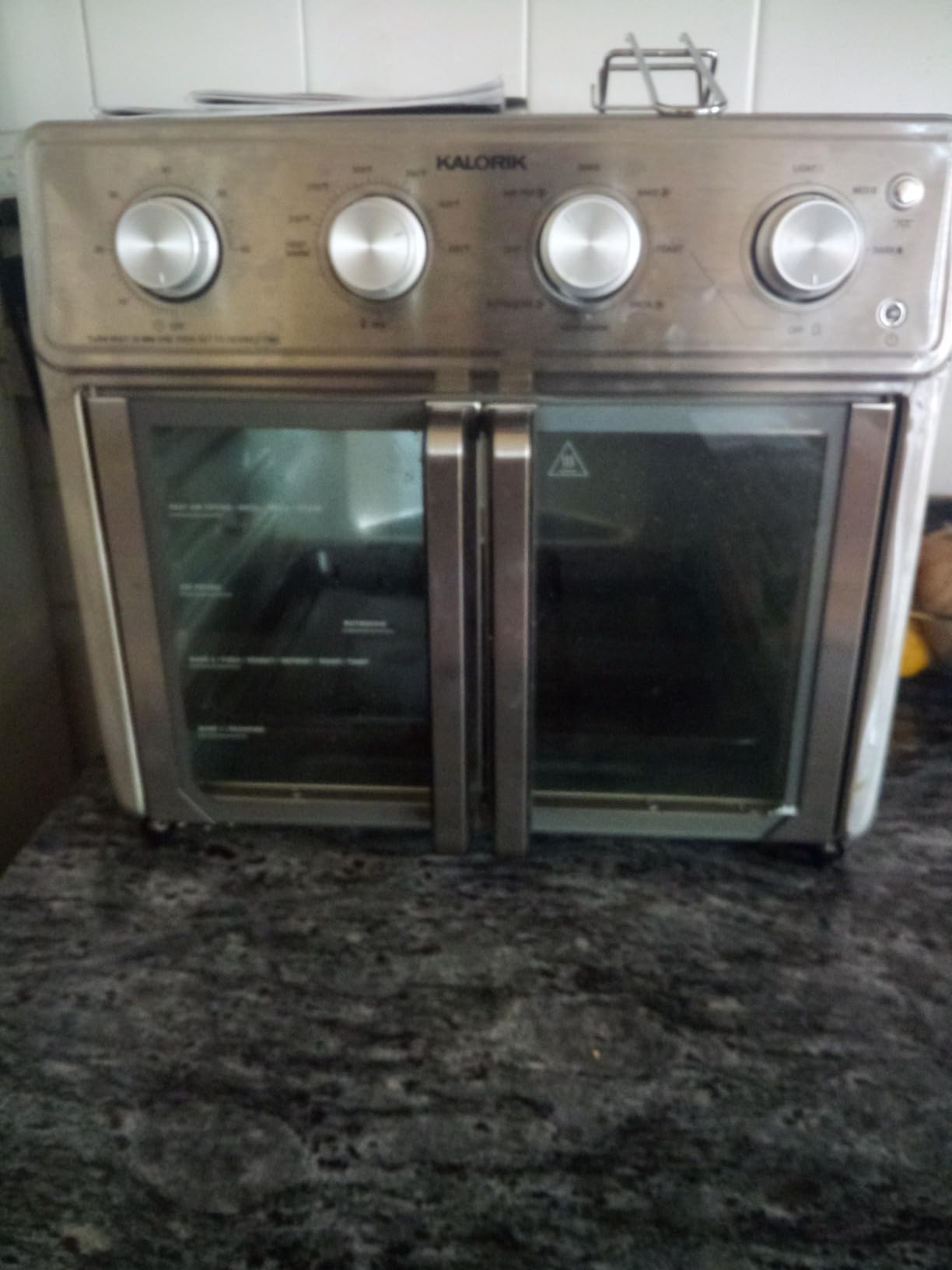 Kalorik MAXX Air Fryer Oven, 26 Quart 9-in-1 Countertop Toaster Oven and Air Fryer Combo - Fry, Bake, Roast, Rotisserie, & More, Large Glass French Doors & 7 Accessories, 1700-Watts, Stainless Steel customer photo 1