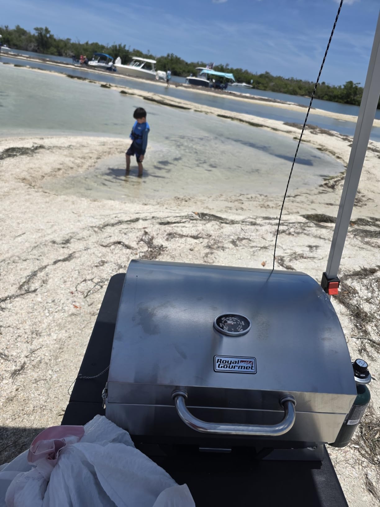 Royal Gourmet GT1001 Stainless Steel Portable Grill, 10000 BTU BBQ Tabletop Gas Grill with Folding Legs and Lockable Lid, Outdoor Camping, Deck and Tailgating, Silver customer photo 2