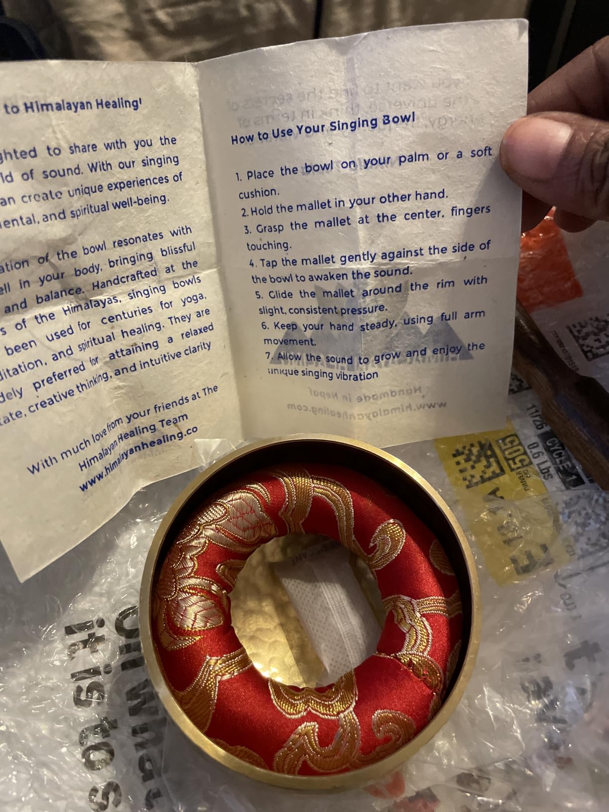 HIMALAYAN HEALING® Tibetan Singing Bowls Set~ Meditation Sound Bowl hand Hammered in Nepal For Yoga, Meditation, Mindfulness, Healing & Chakra balancing~ customer photo 1