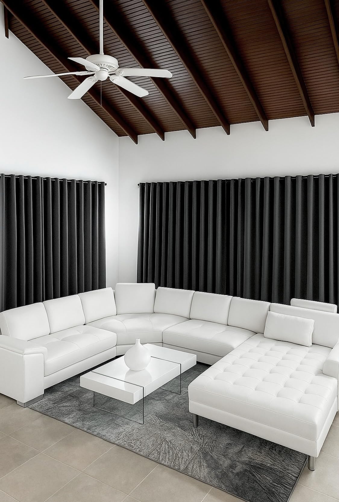 Joydeco Blackout Curtains for Bedroom 84 Inch - Black Out Curtains with Grommets Thermal Insulated Room Darkening Light Blocking, Noise Reducing & Wrinkle-Free Drapes for Living Room Windows, 2 Panels customer photo 2