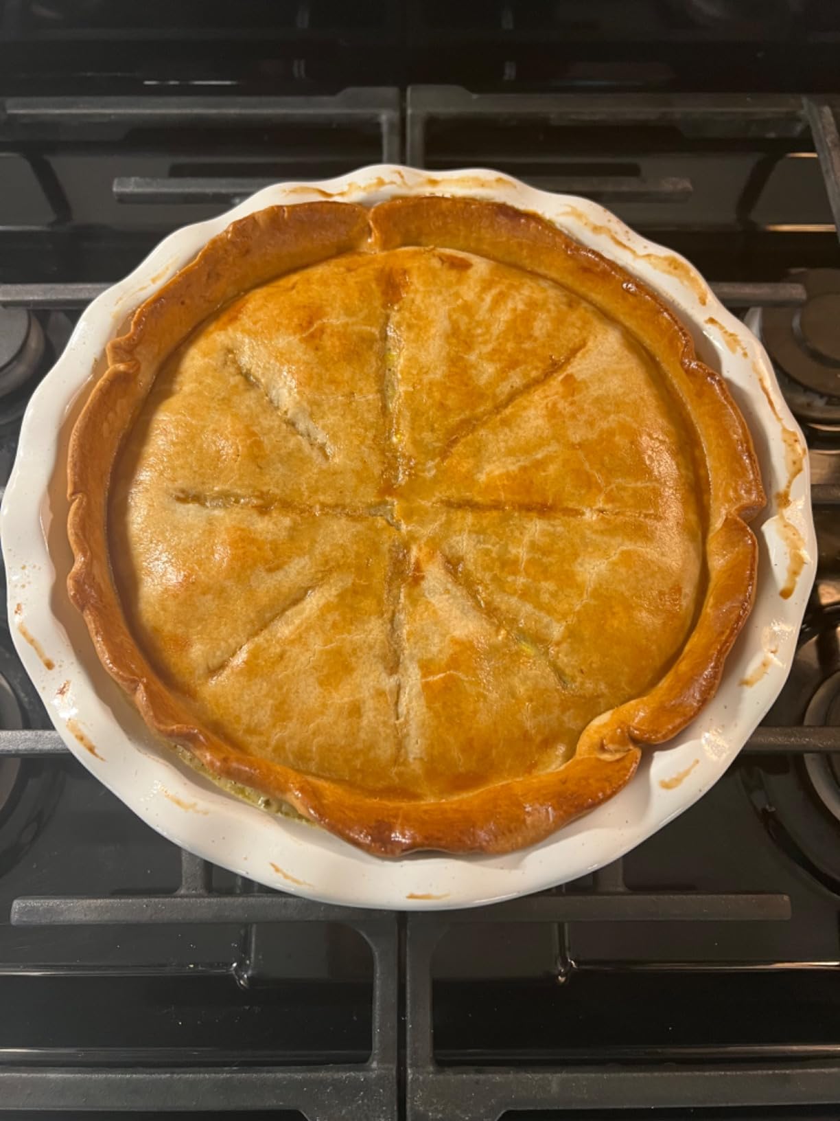 Mora Ceramic Deep Fluted Pie Dish for Baking - 9 inch Porcelain Pie Plate for Apple, Quiche, Pot Pies, Tart, etc. - Modern Farmhouse Style - Vanilla White customer photo 2