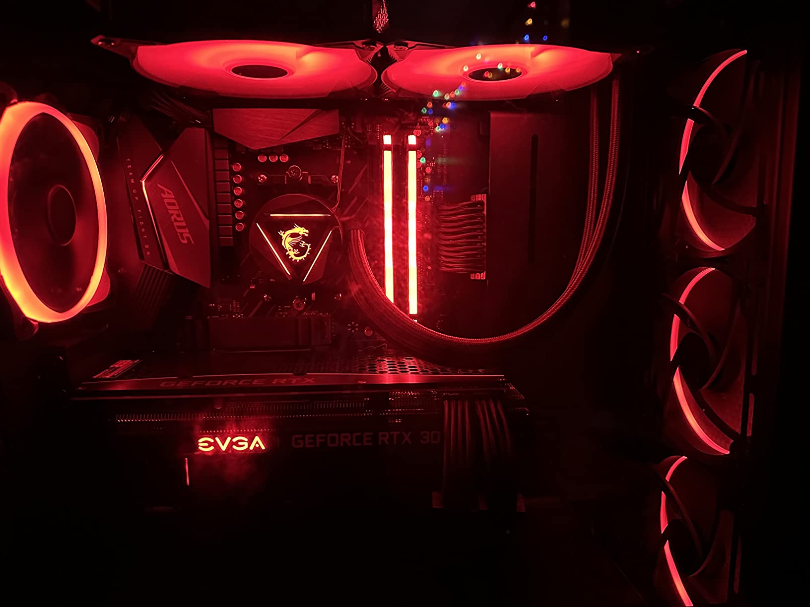 MSI MAG Series CORELIQUID 280R, aRGB CPU Liquid Cooler (AIO): Rotatable Blockhead Design, 280mm Radiator, Dual 140mm aRGB PWM Fans customer photo 1