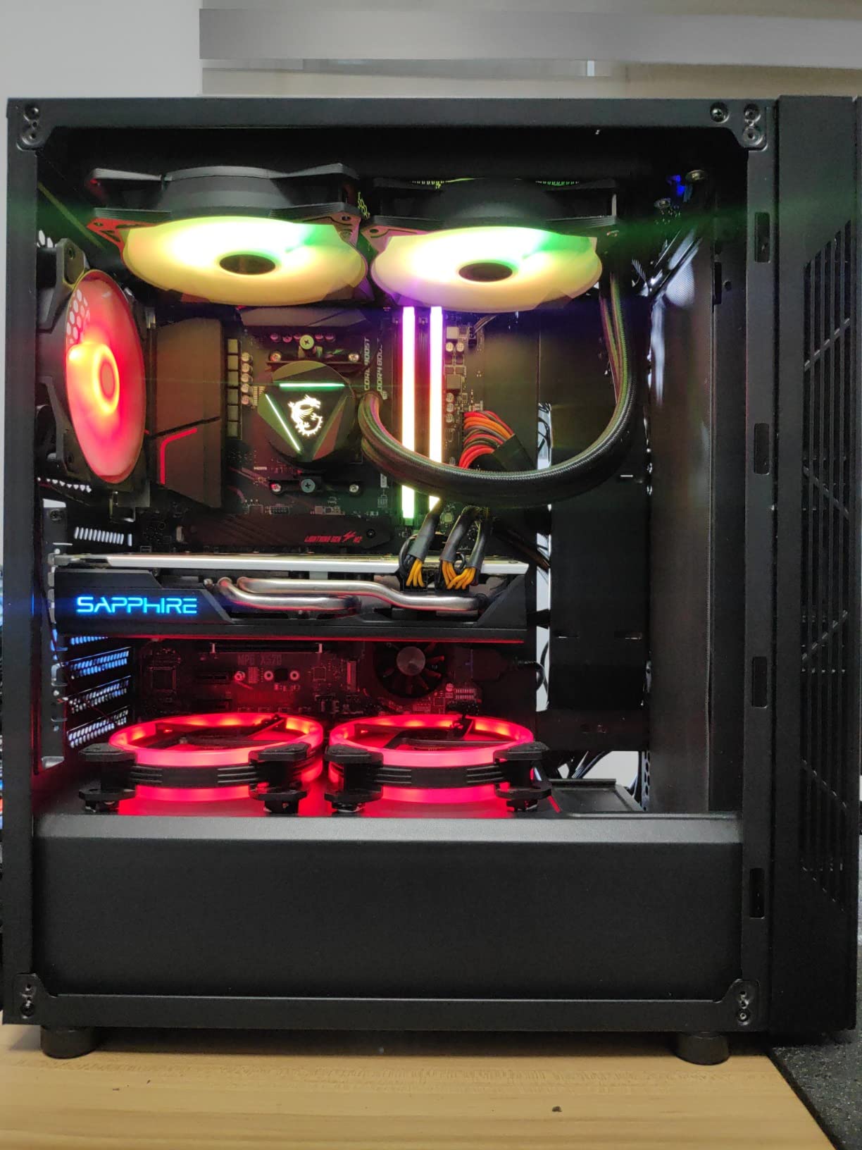 MSI MAG Series CORELIQUID 280R, aRGB CPU Liquid Cooler (AIO): Rotatable Blockhead Design, 280mm Radiator, Dual 140mm aRGB PWM Fans customer photo 2