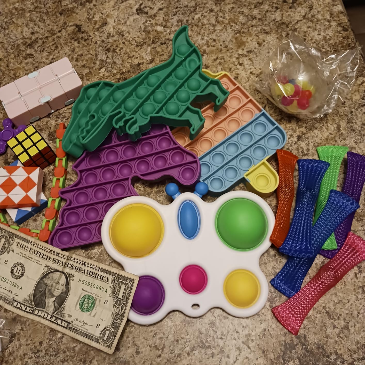 Fidget Poppers Pack - 50 Pcs Fidget Toys, Party Favors for Kids 8-12, Stocking Stuffers, Bulk Sensory Toys for Classroom Treasure Box Prizes, Goodie Bags, Birthday Gifts customer photo 2
