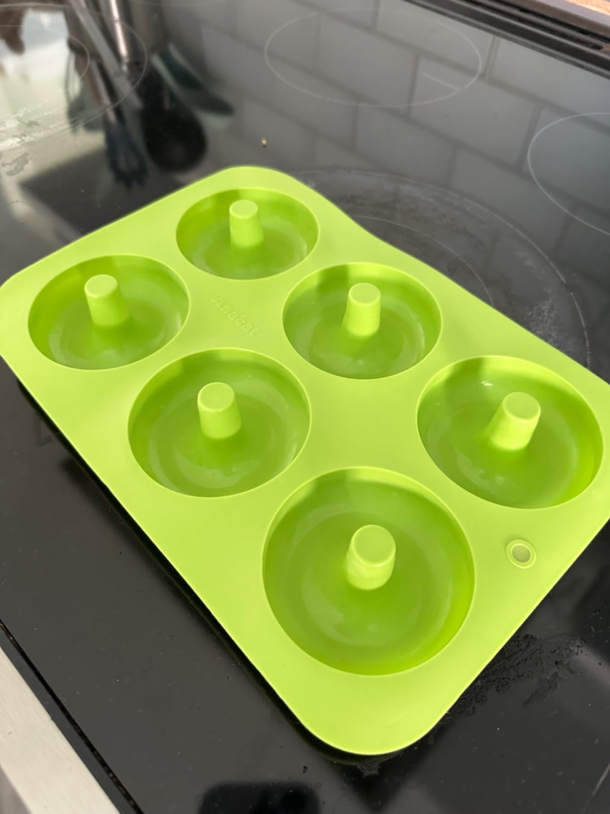 Anaeat 3 Pack Donut Pan Silicone Baking Mold, Just Pop Out! Non-Stick Doughnuts Baking Pans BPA Free for 6 Full-Size Donuts, Muffin, Cake Biscuit Bagels - Oven & Dishwasher Safe (Multicolor) customer photo 1